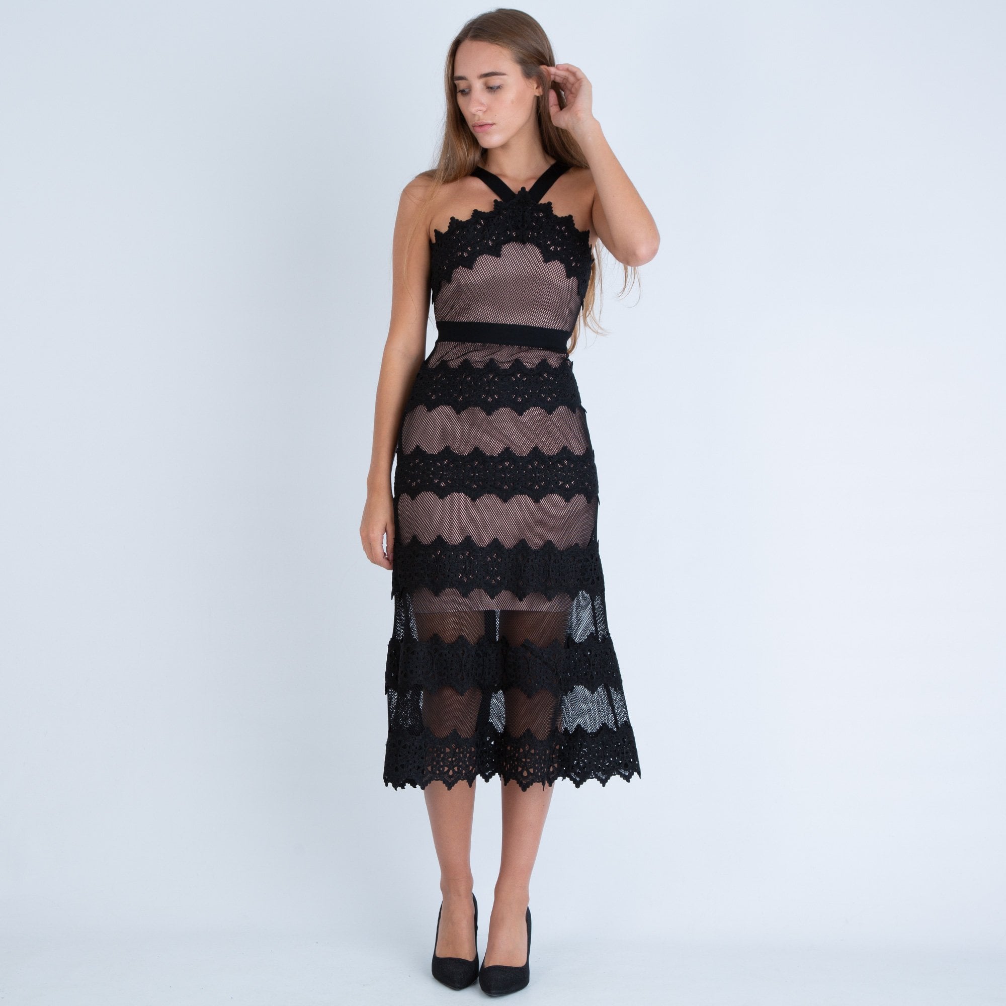 forever unique black lace dress Forever Unique London black lace cocktail dress w/ Tags