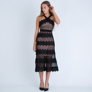 sachin and babi light blue dress Disturbia | Hester Embroidered Lace Up Corset Mini Dress main image 0