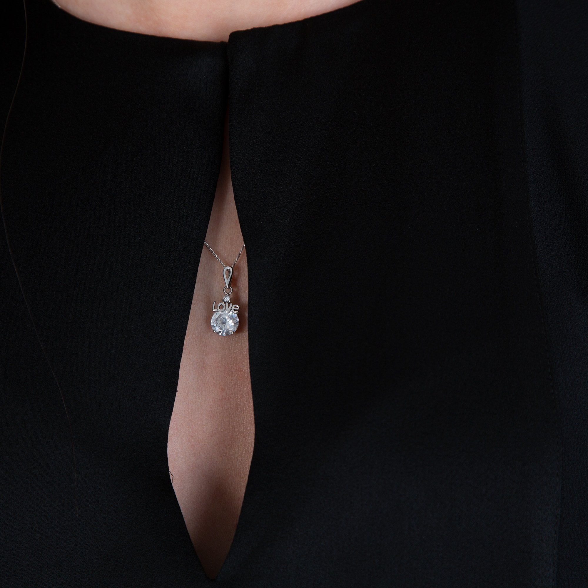 Twinset Crepe Evening Dress With Pearl Cuff Black