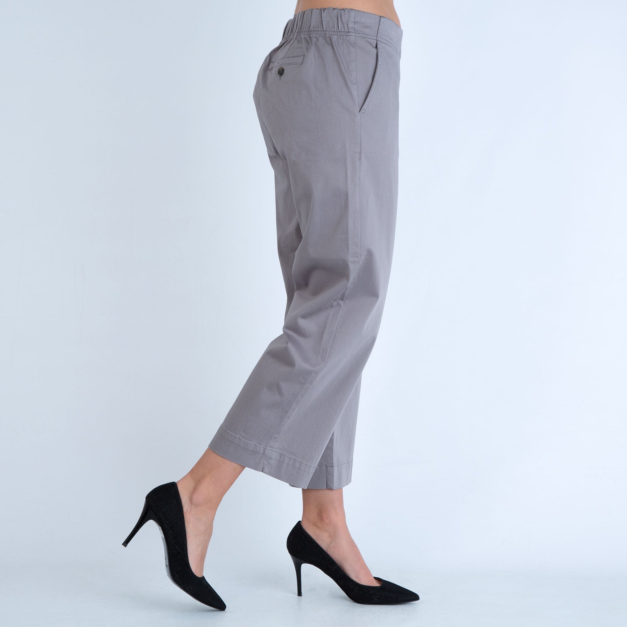 Masai Pabina Wide Leg Cotton Trouser Dove Grey