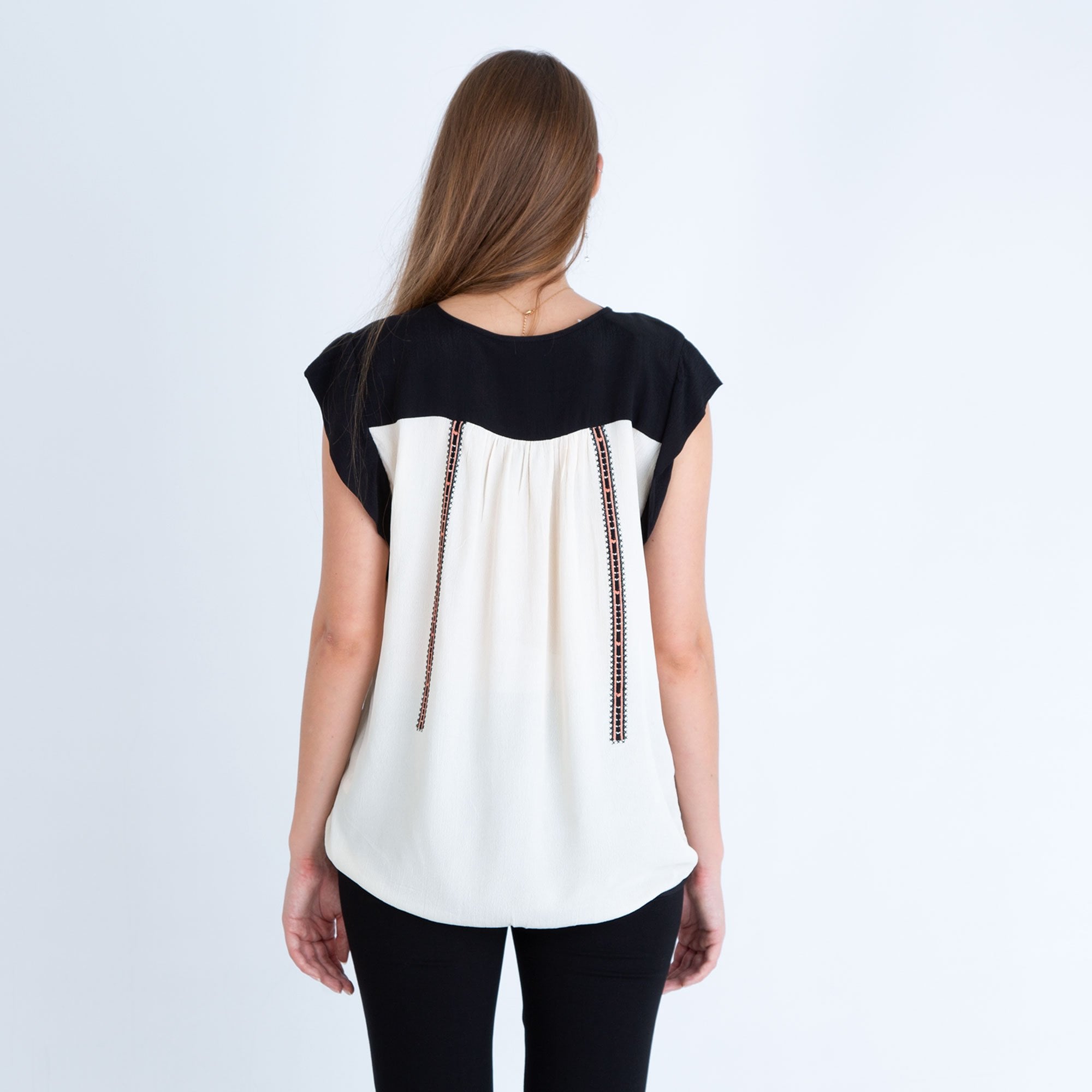 Day Birgir Et Mikkelsen Aztec Cap Sleeve Blouse Cream