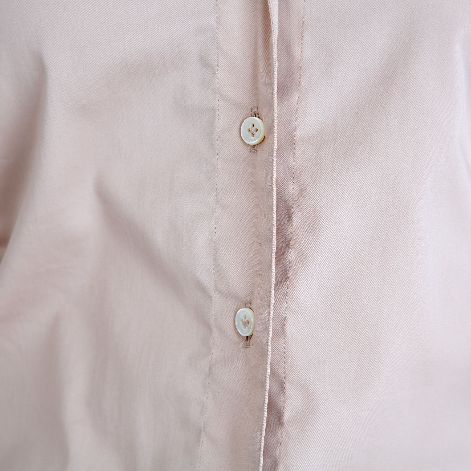 Caliban Camiceria Fitted Sateen Shirt Beige