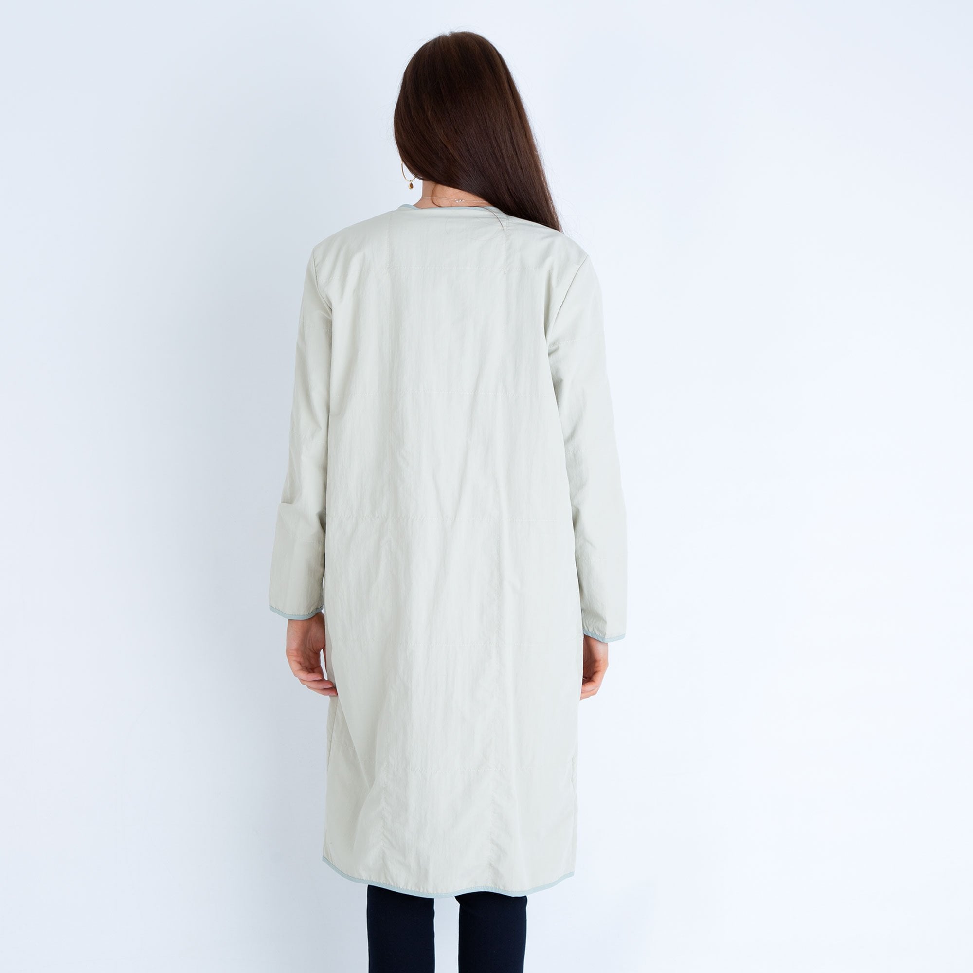 Rino & Pelle Fermin Collarless Long Rain Mac Beige