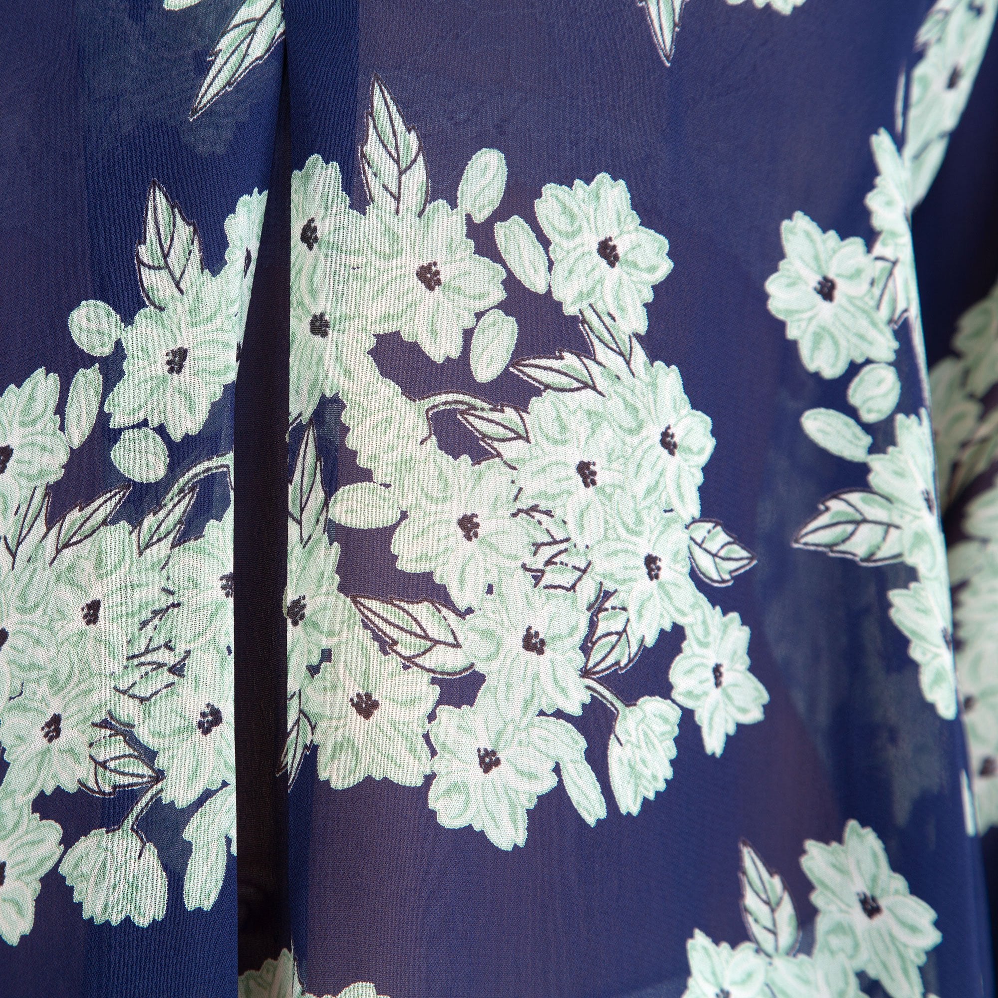 Masai Garland Floral Print Tunic Viscose Blouse Blue/Green