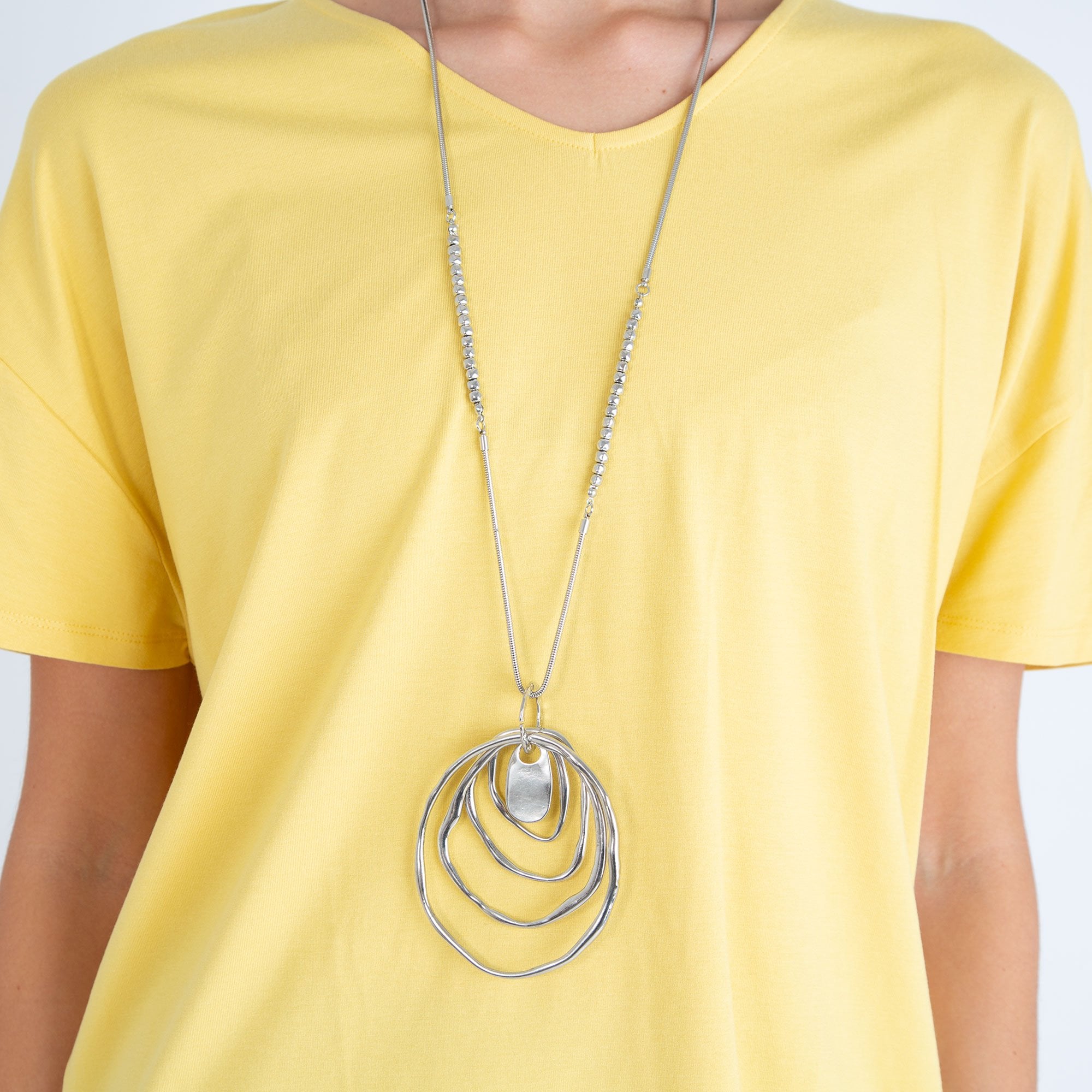 Masai Dalia V Neck Jersey Short Sleeve Top Yellow