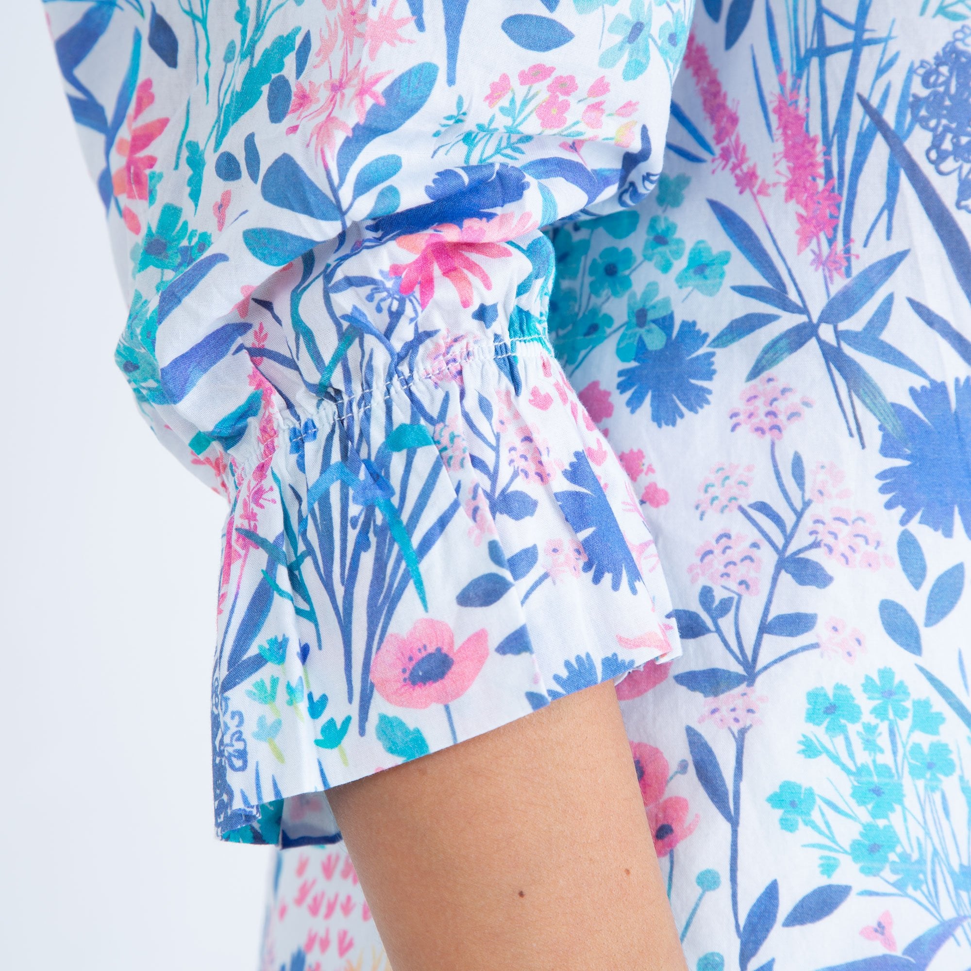 Hatley Floral Print Bardot Top White/Multi