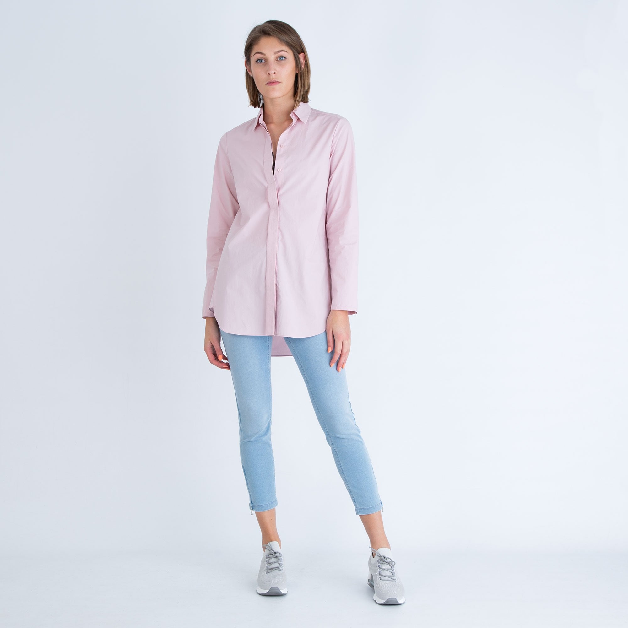 Luisa Cerano Cotton Pleat Back Blouse Blush