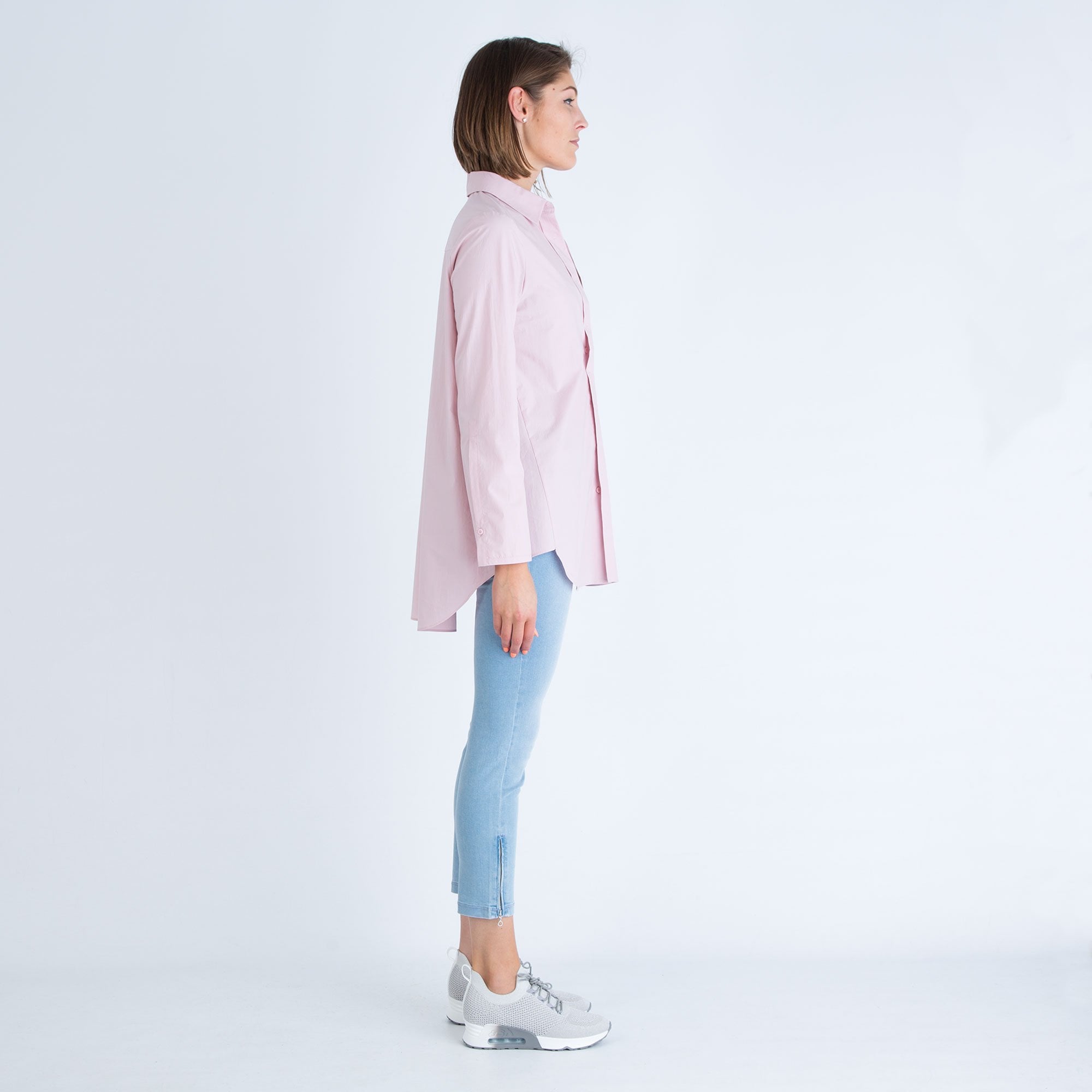Luisa Cerano Cotton Pleat Back Blouse Blush
