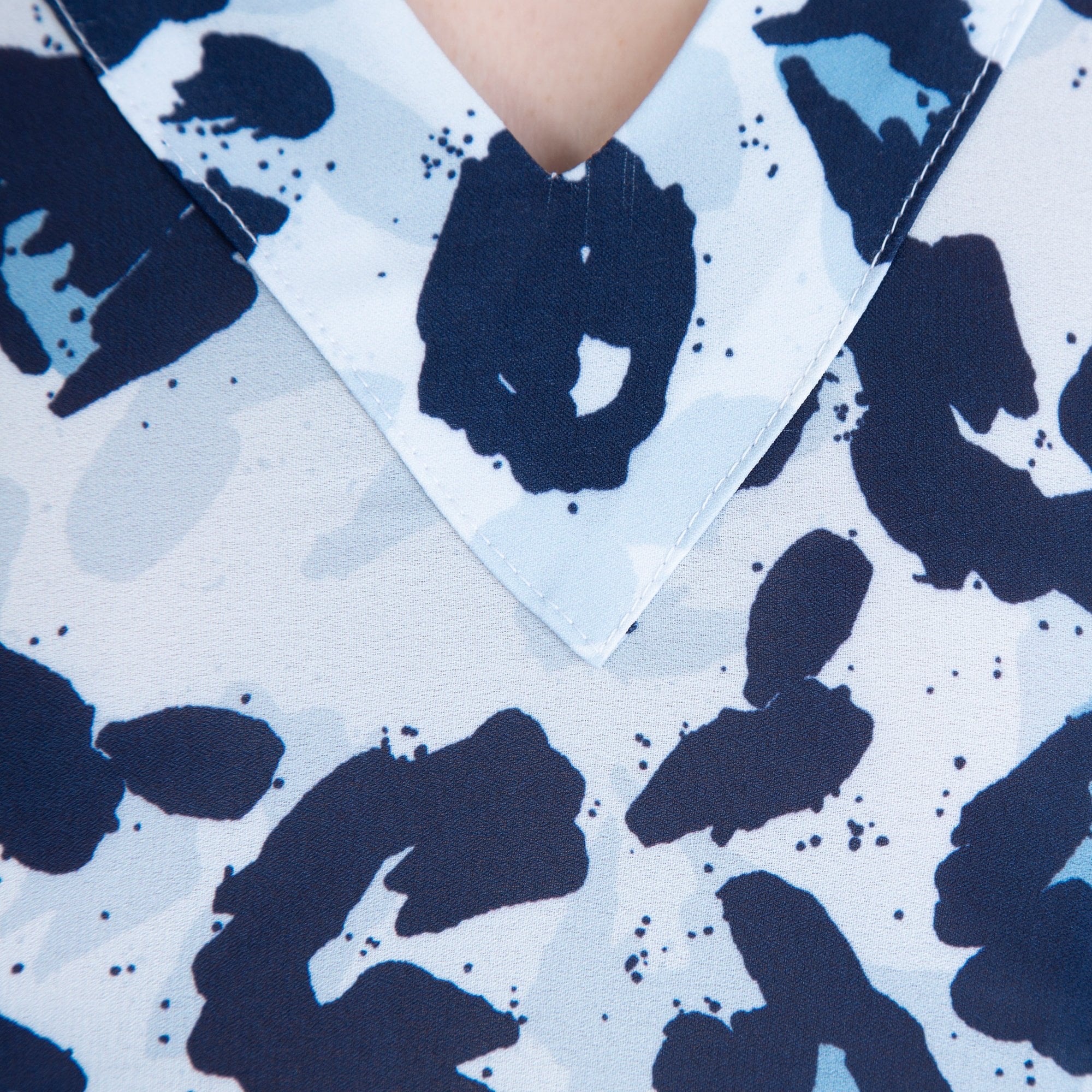 Neon Star Animal Print Shift Dress Grey/Blue