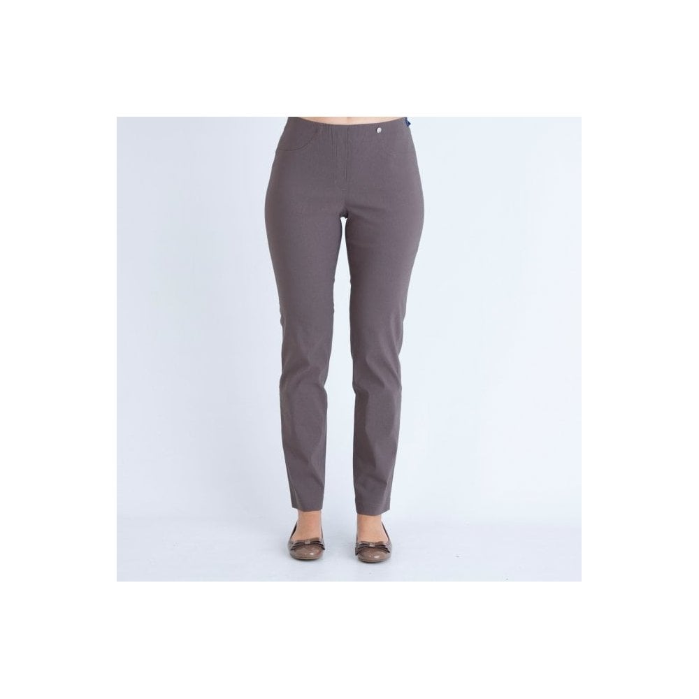 Robell Bella Long Trouser With Back Pocket Chocolate 38