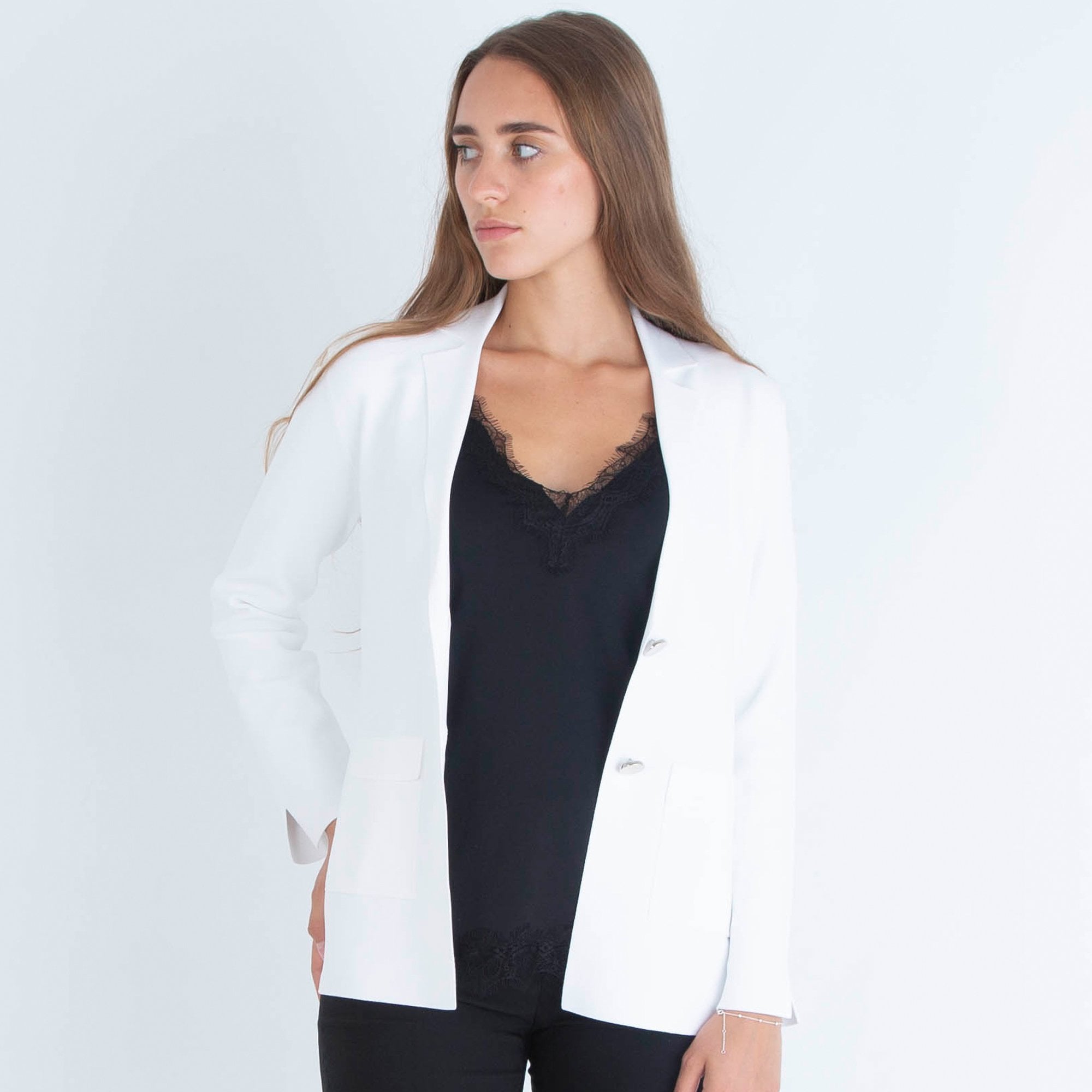 D.Exterior Sb Knitted Jacket White