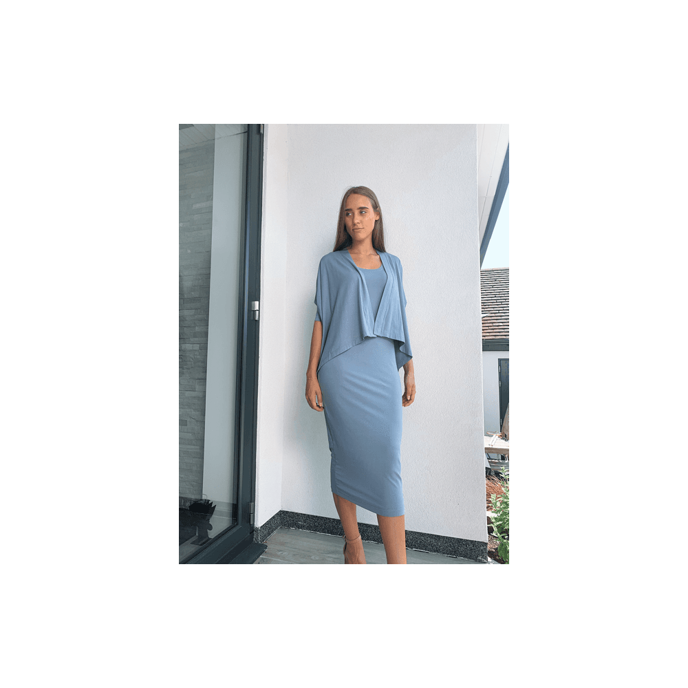 Masai Ilani Jersey Short Sleeve Cardigan Airforce Blue