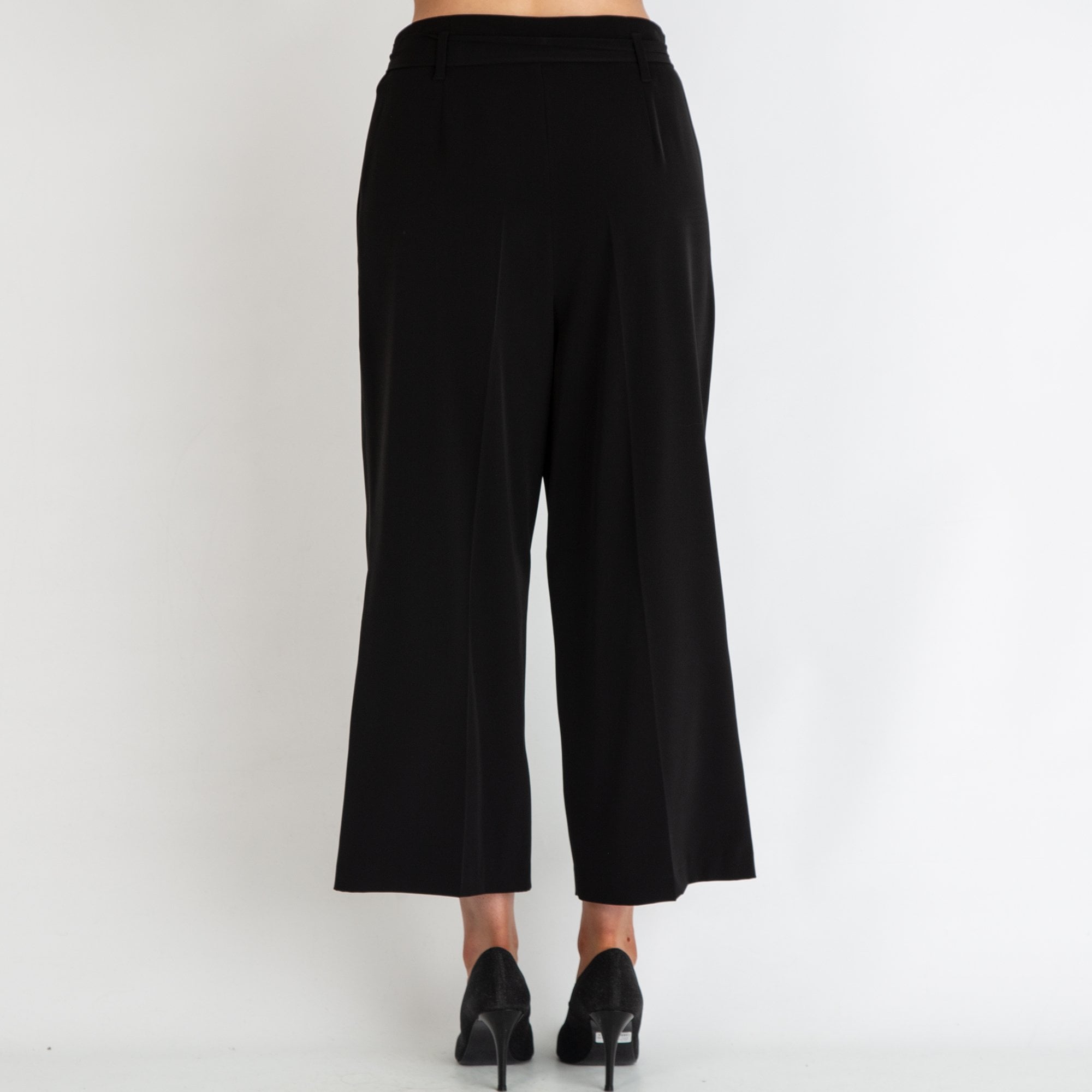 Robell Emma 09 Culotte Wide Leg Cropped Trouser Black