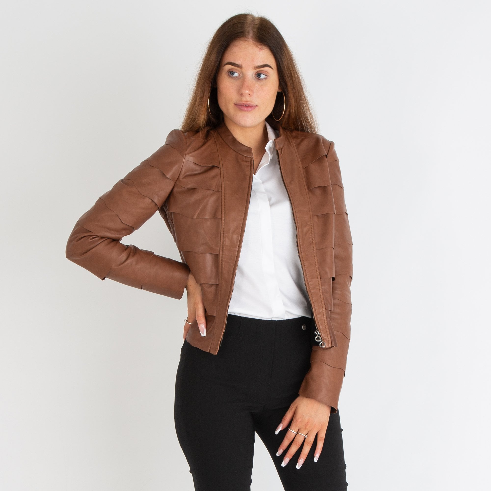 Riani Fitted Sateen Finish Jersey Shirt White