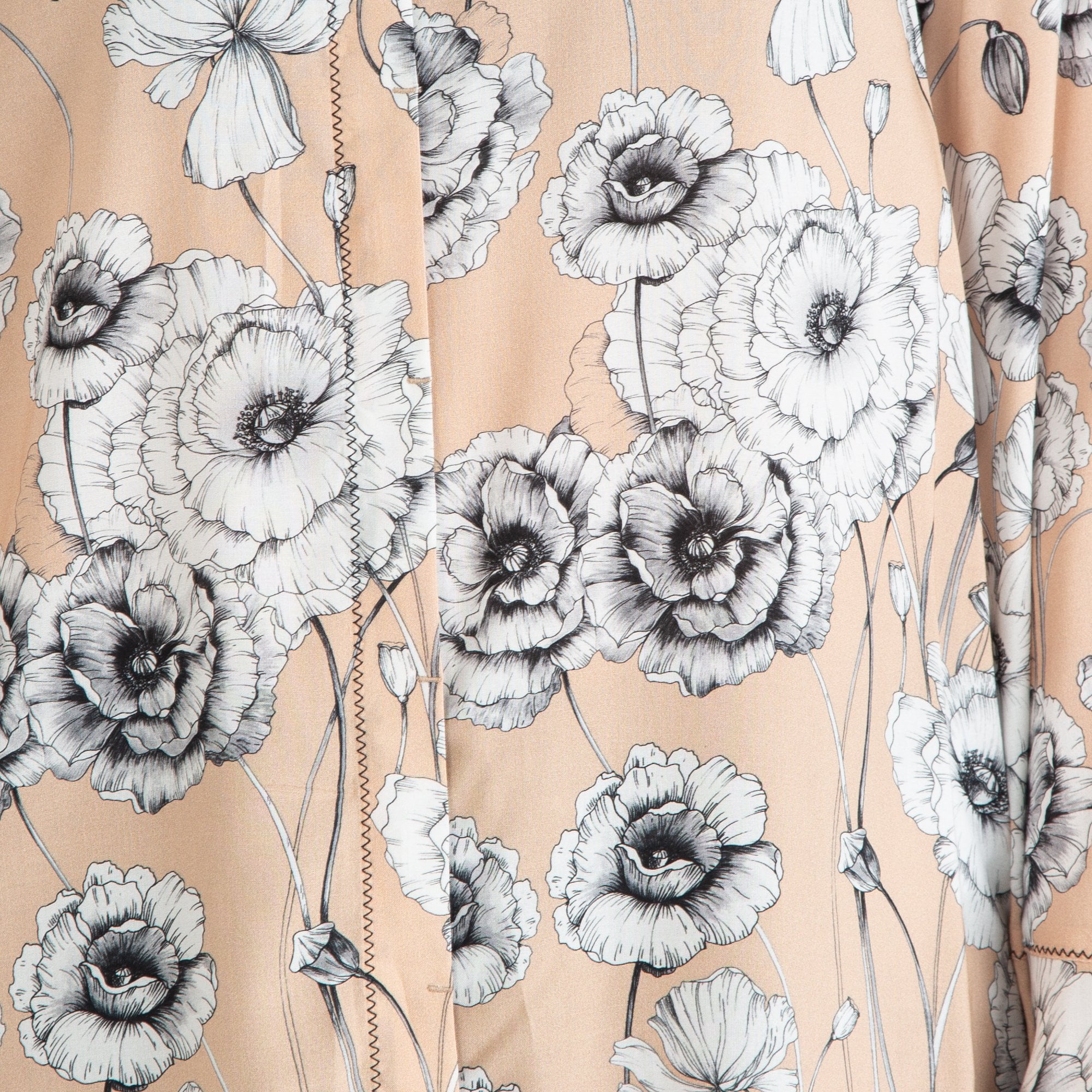 Riani Sketch Flower Print Blouse Latte/grey