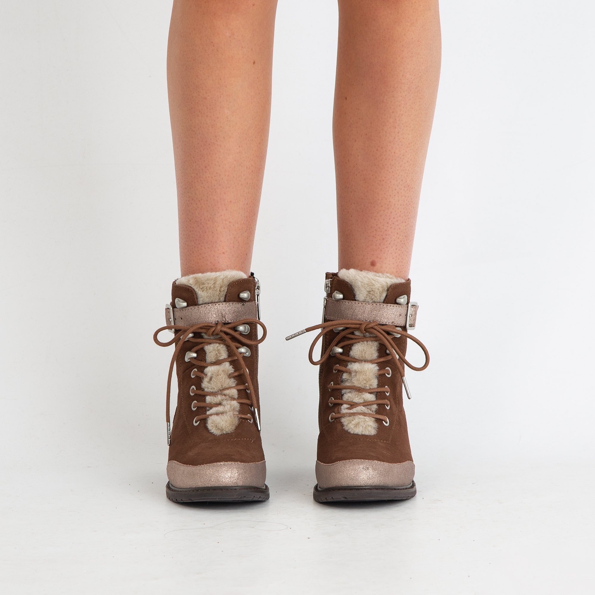 Emu Australia Waldron Suede Hiking Boot With Side Zip Tan