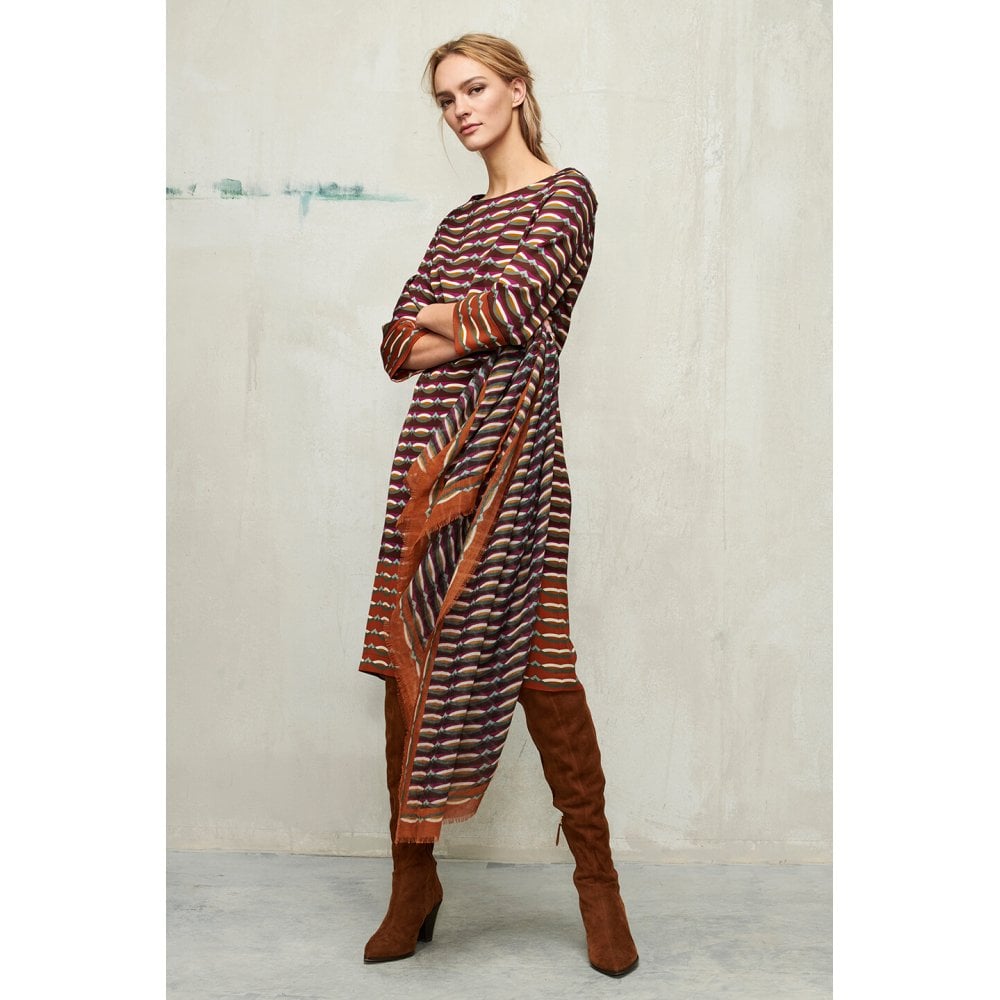Luisa Cerano Retro Print Loose Bodied Dress Multi