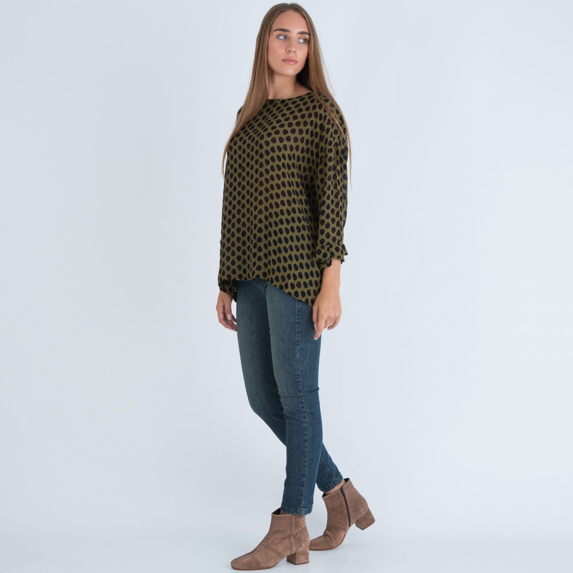 Masai Barna Top Frill Back And Sleeve Top