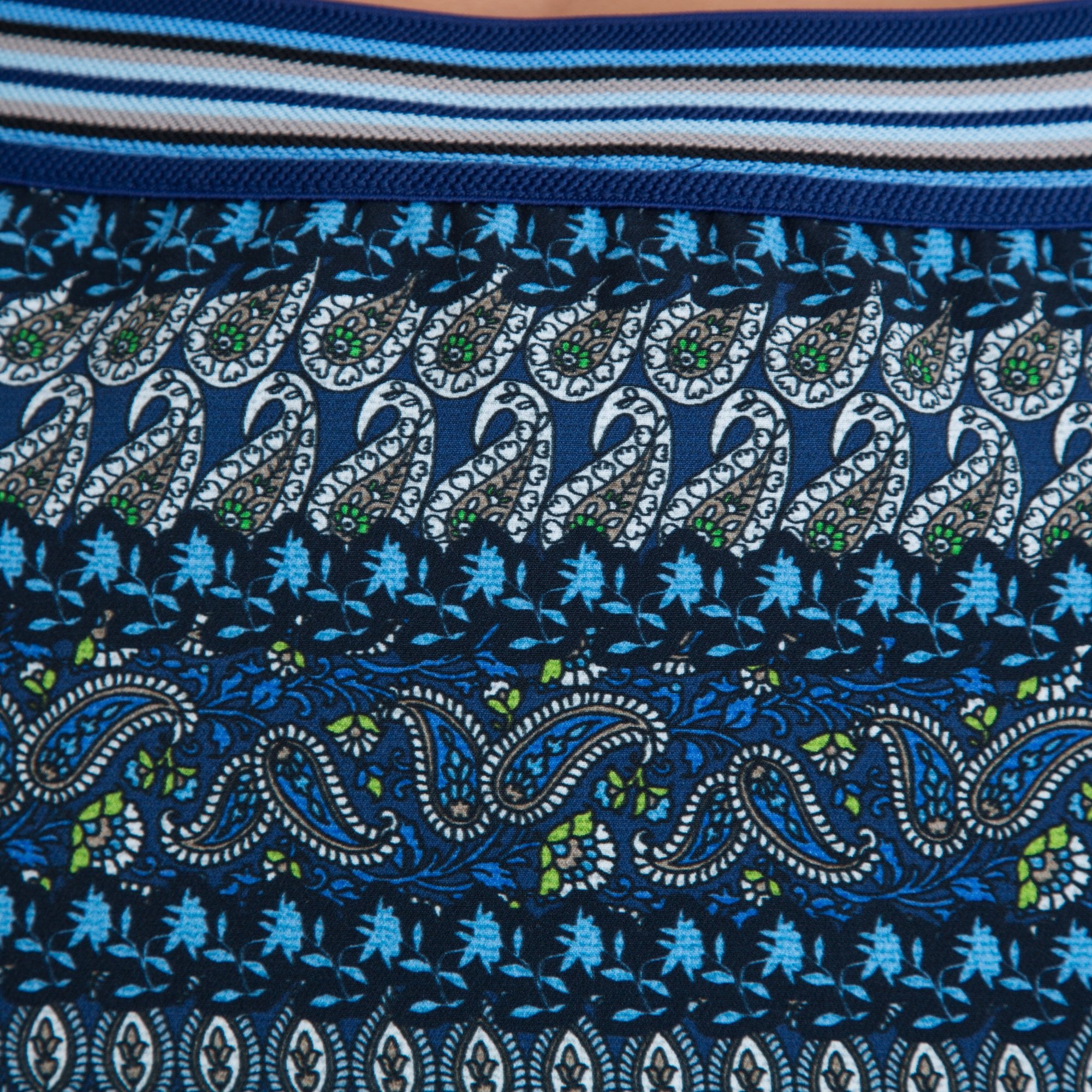 Riani Paisley Print Fitted Skirt Blue