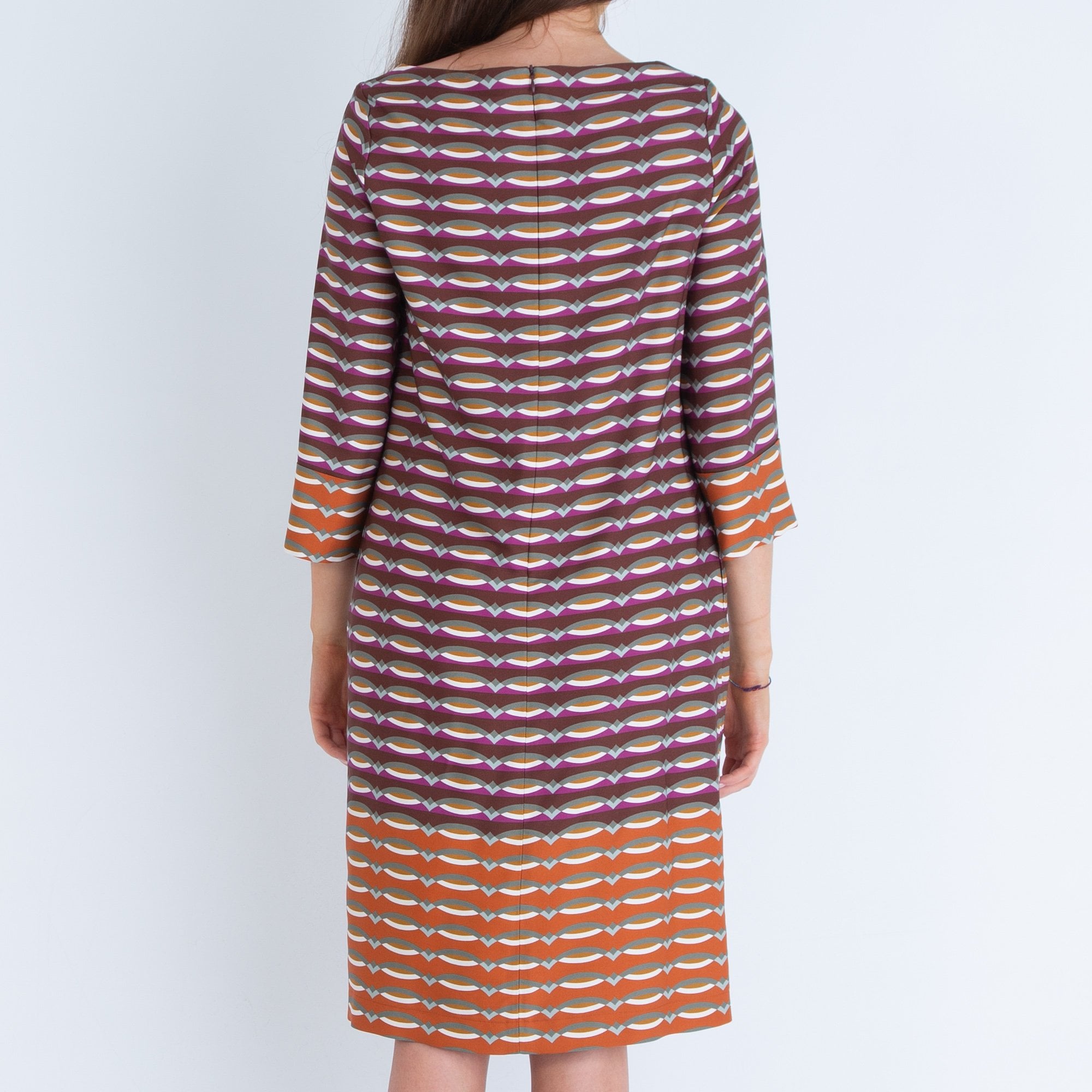 Luisa Cerano Retro Print Loose Bodied Dress Multi