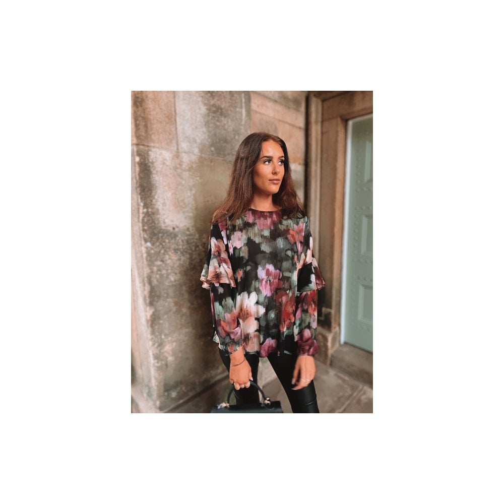 Twinset Pixelated Floral Blouse Multi