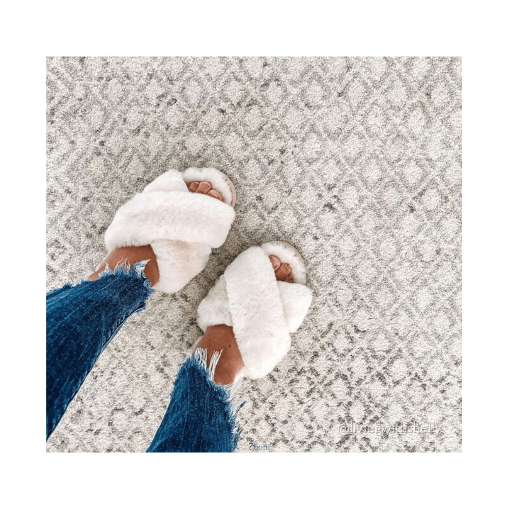 Emu Australia Mayberry Cross Front Fur Slipper Cream