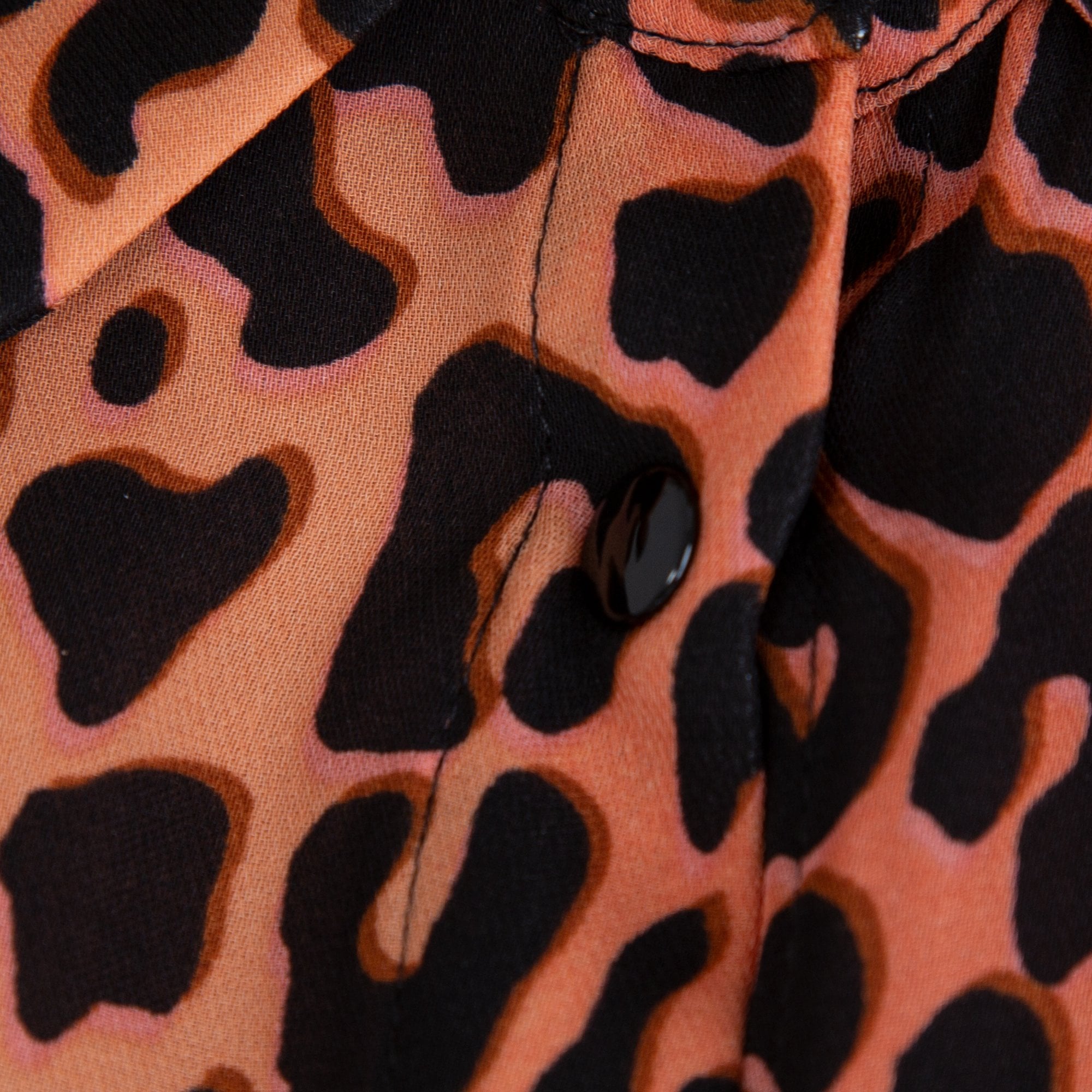 Scotch & Soda Leopard Print Shirt Burnt Orange/black