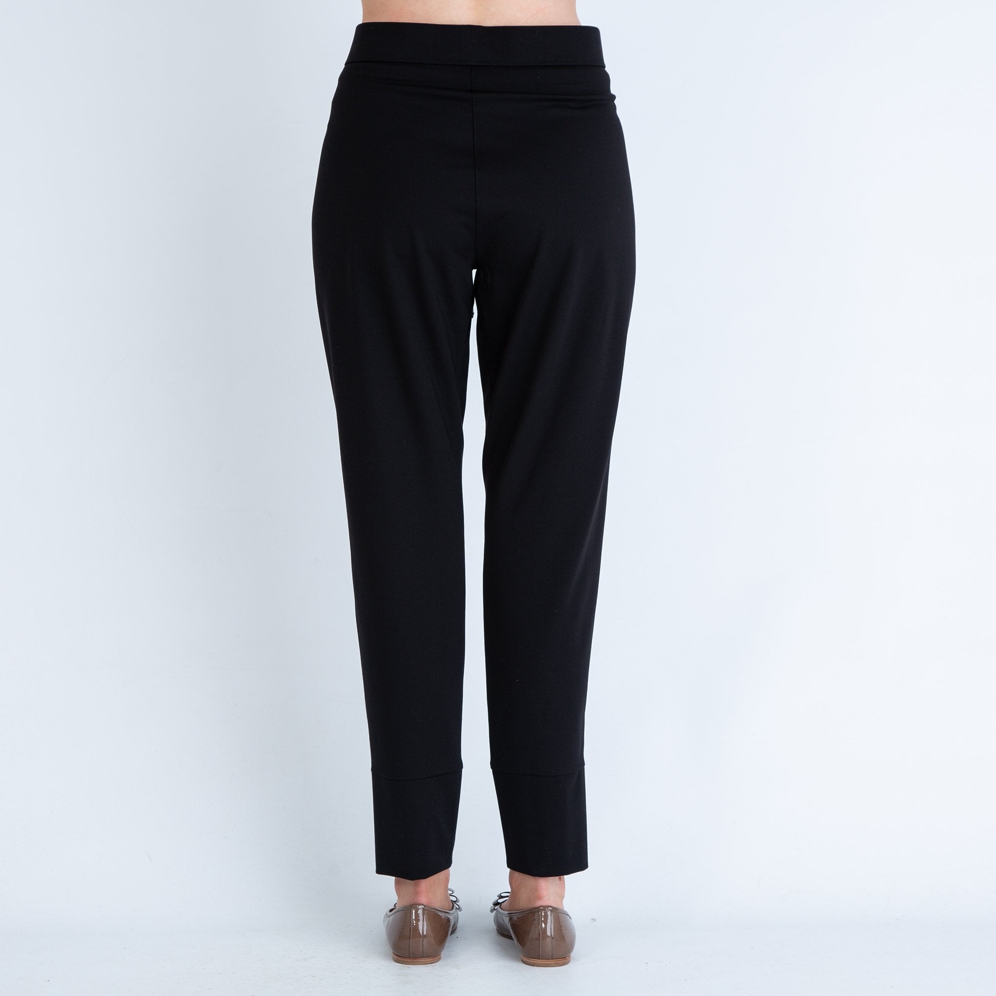 Robell Drawstring Waist Casual Techno Jogger Black