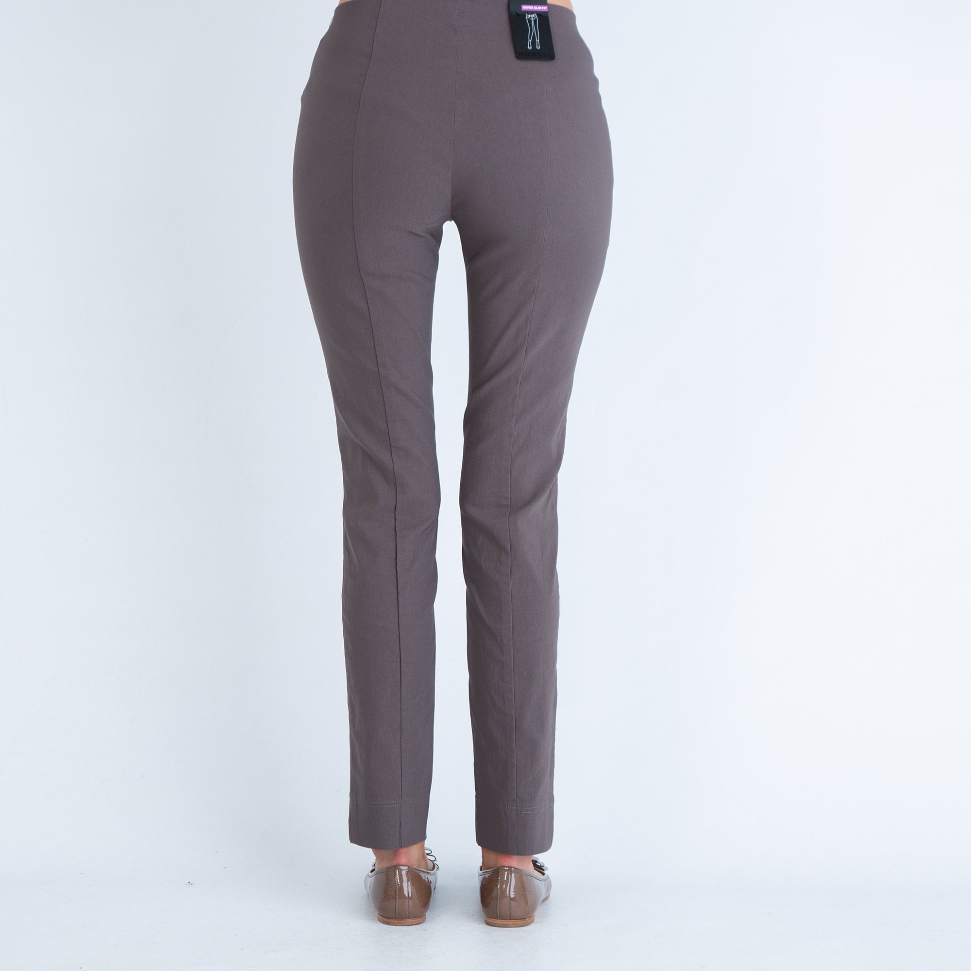 Robell Rose Full Length Slim Fit Trouser Chocolate 38