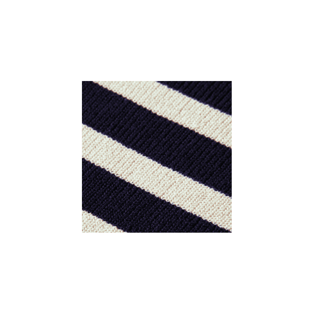 Scotch & Soda Breton Knitted Stripe Fitted Jumper Navy/cream