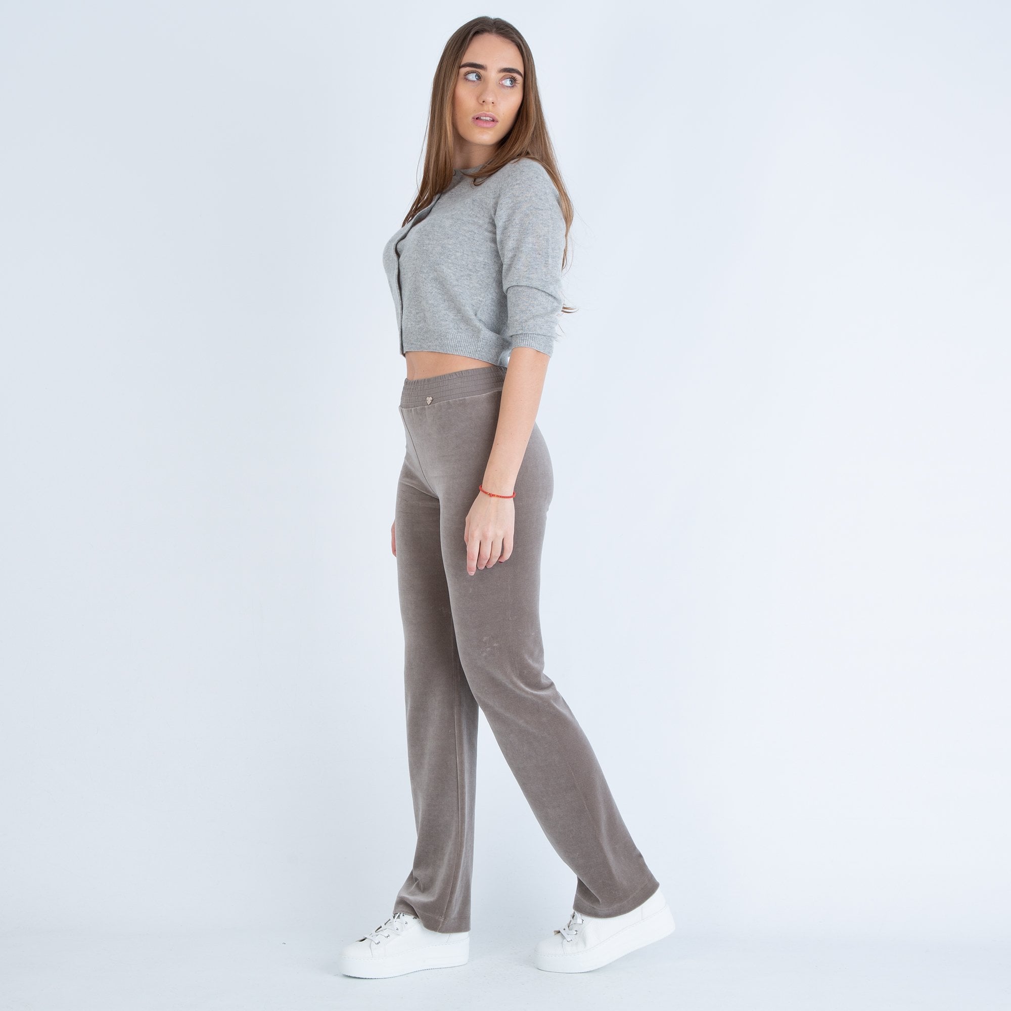 Repeat Cashmere Short Cashmere Cardigan Light Grey