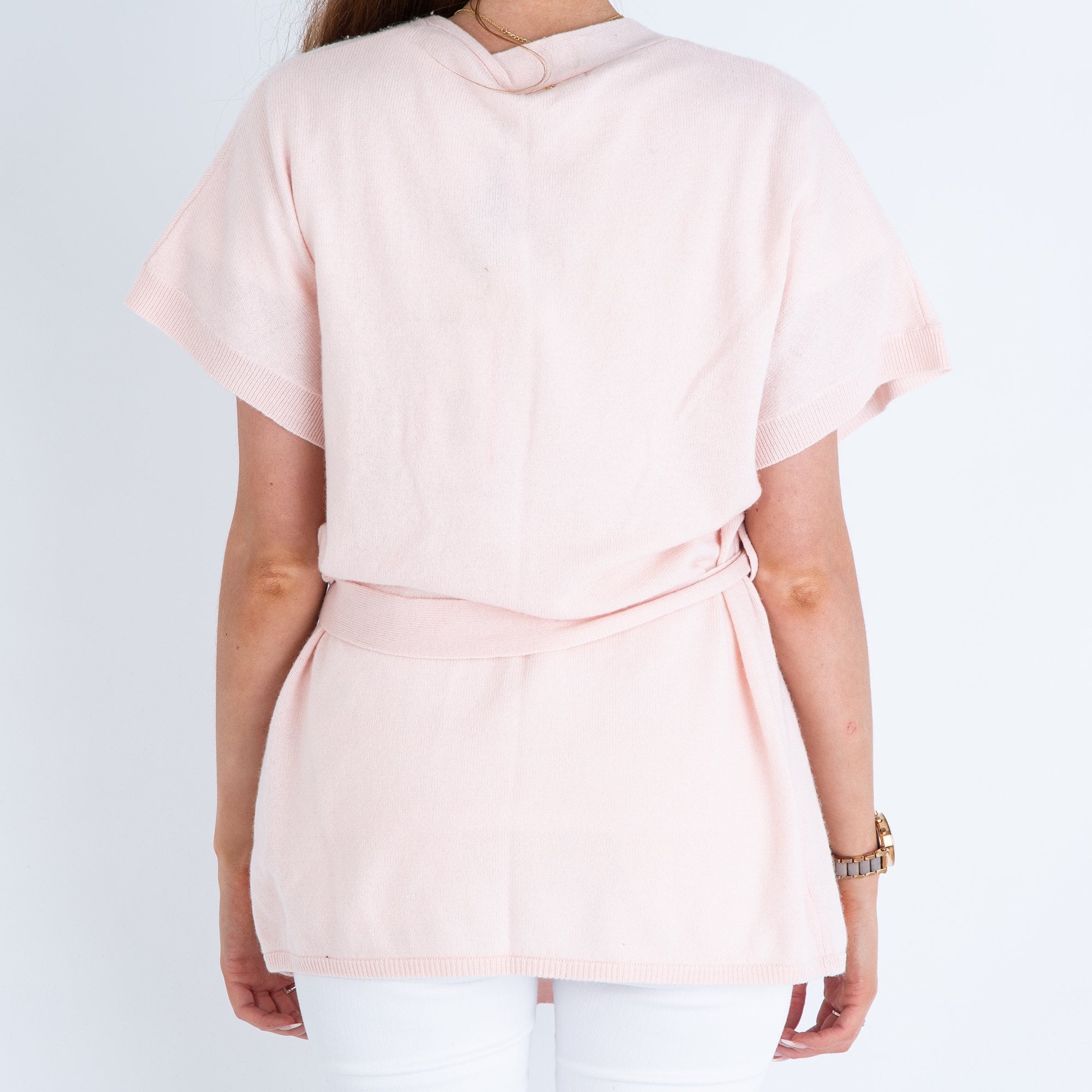 Rosemunde Wrao Belted Cashmere And Wool Cardi Blush Pink