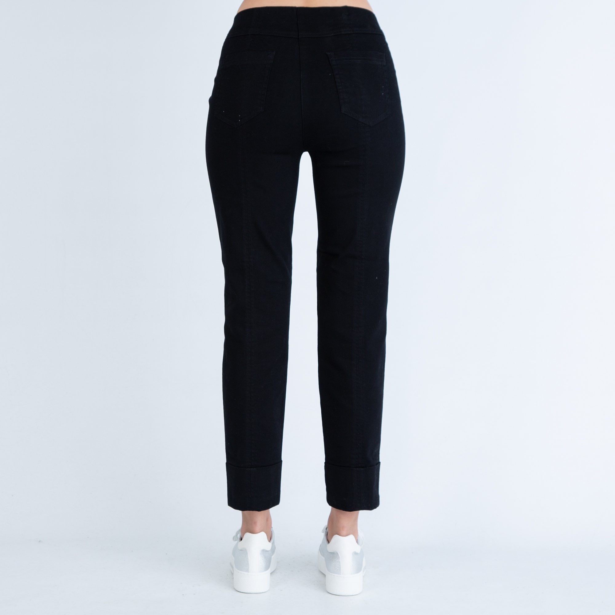 Robell Bella 09 Jean With Back Pocket And Turn Up Black 90