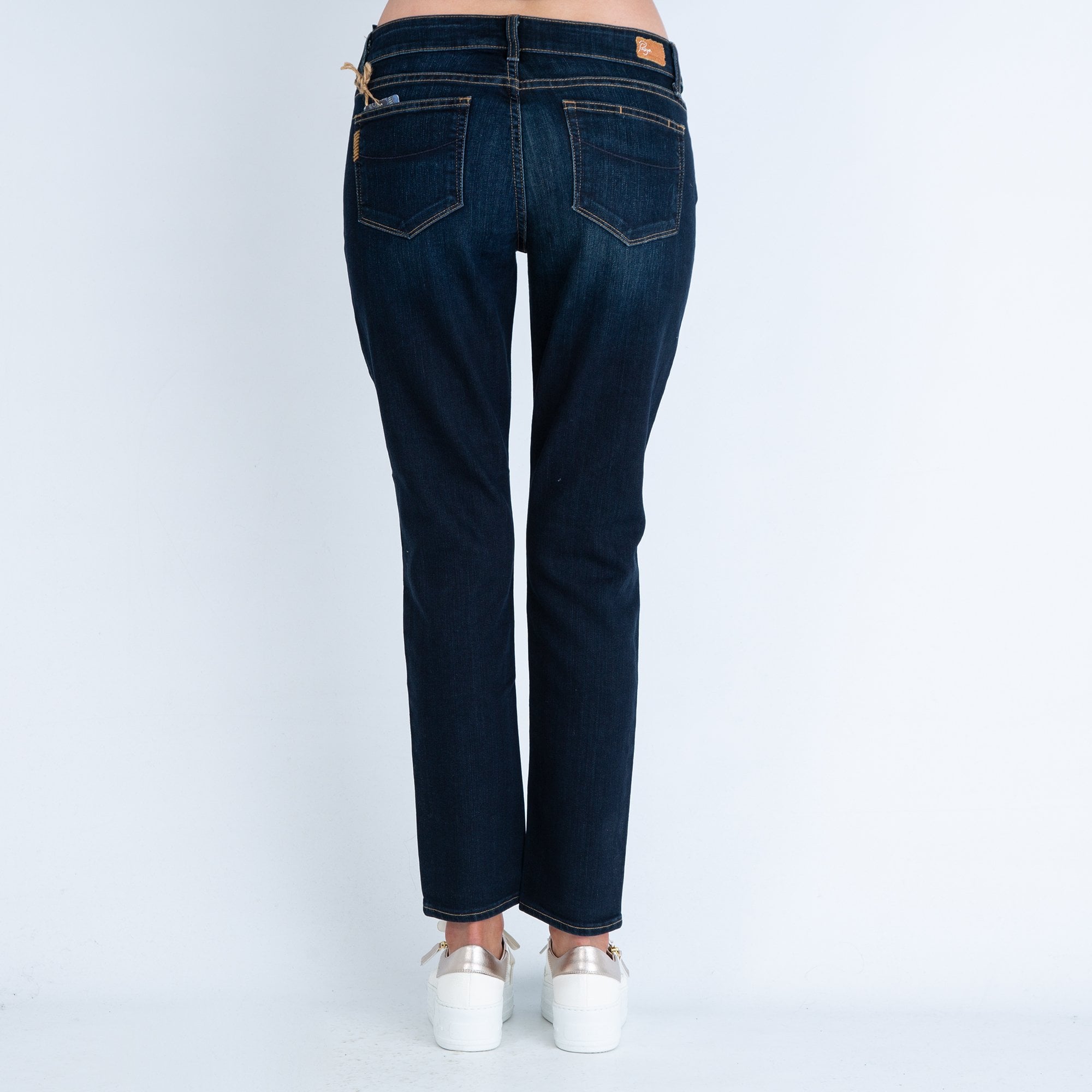 Paige Jeans Skyline Ankle Peg Super Rebellious Jeans Dark Denim