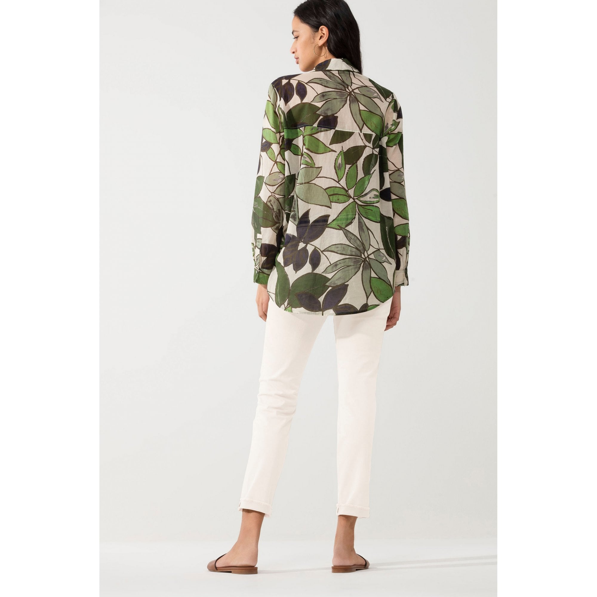 Luisa Cerano Skinny Elastic Back Soft Cotton Jean With Frayed Hem Off White