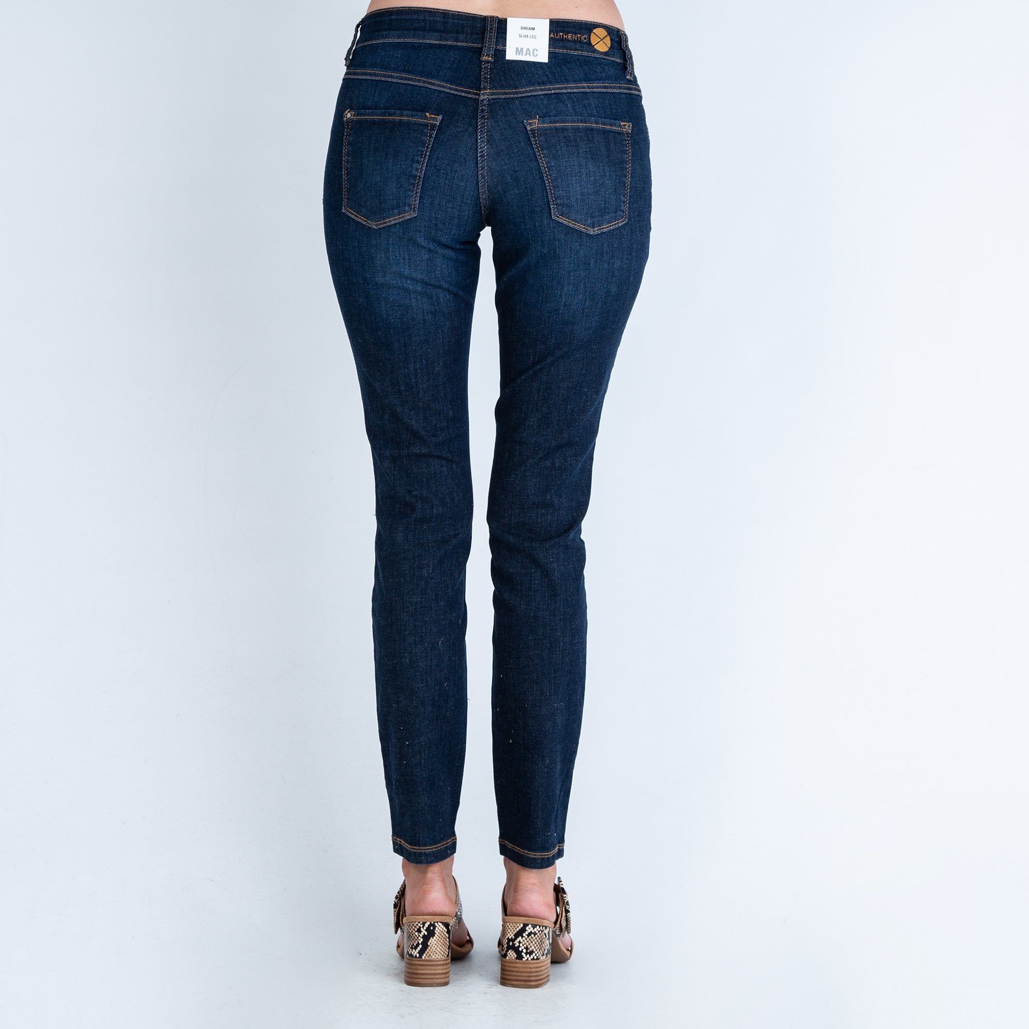 Mac Dream Slim Straight Leg Denim Jean Basic Blue D859 30L