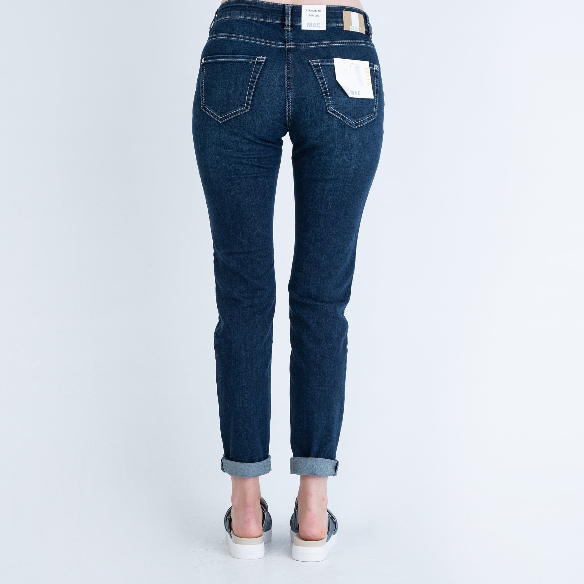 Mac Slim Leg Jean With Zip Detail At Waistband Denim D845 32L