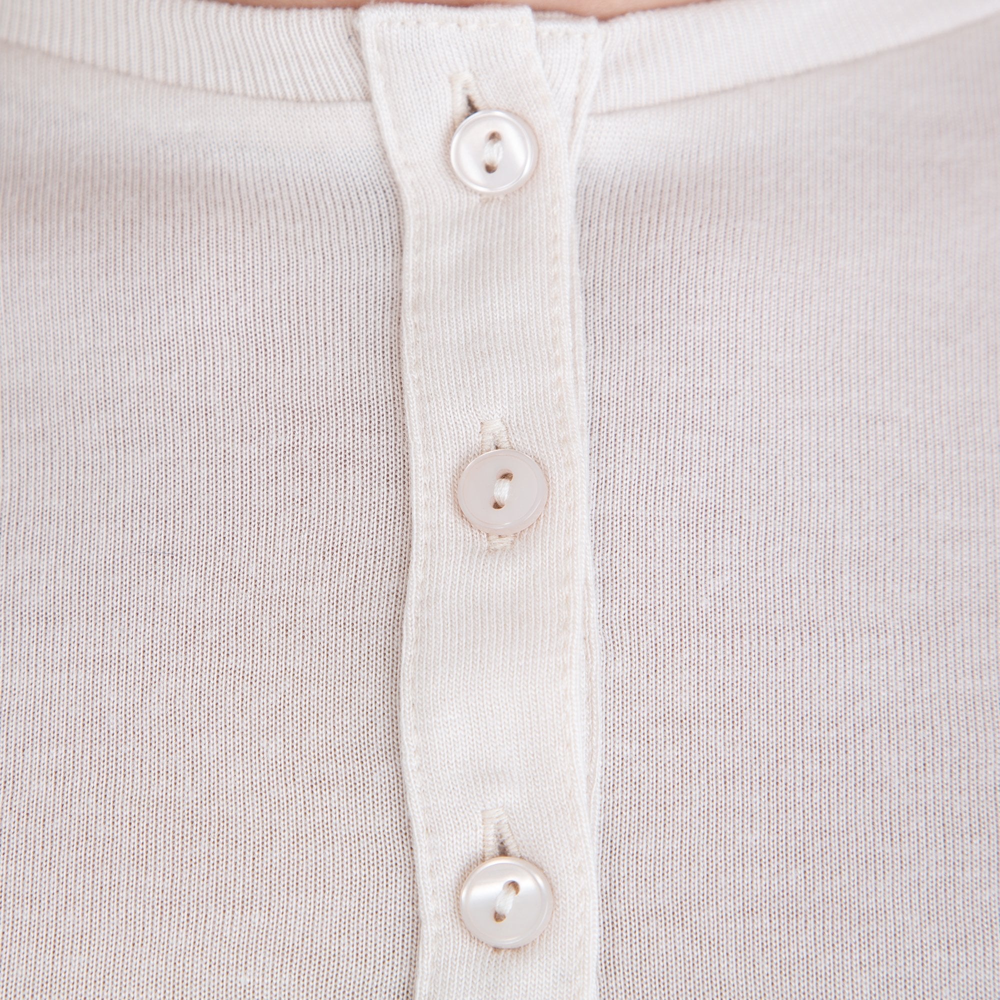 Riani Basic Fine Stretch Button Front Top Beige