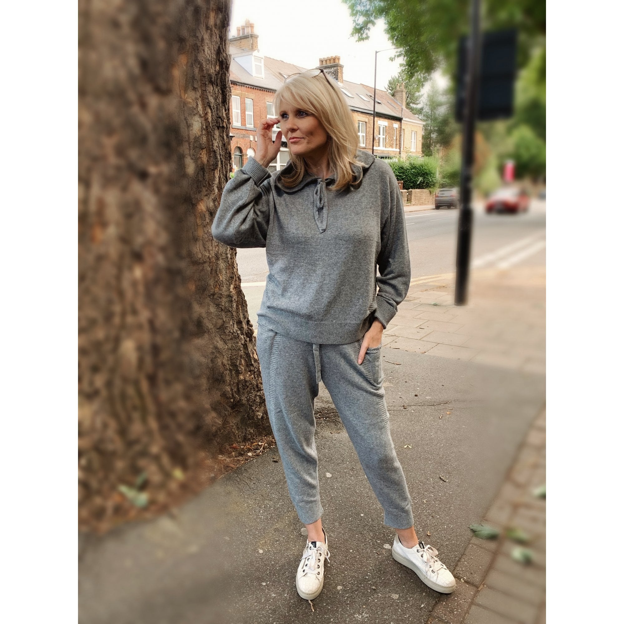 Mac Tie Waist Cashmere Joggers Grey 043m