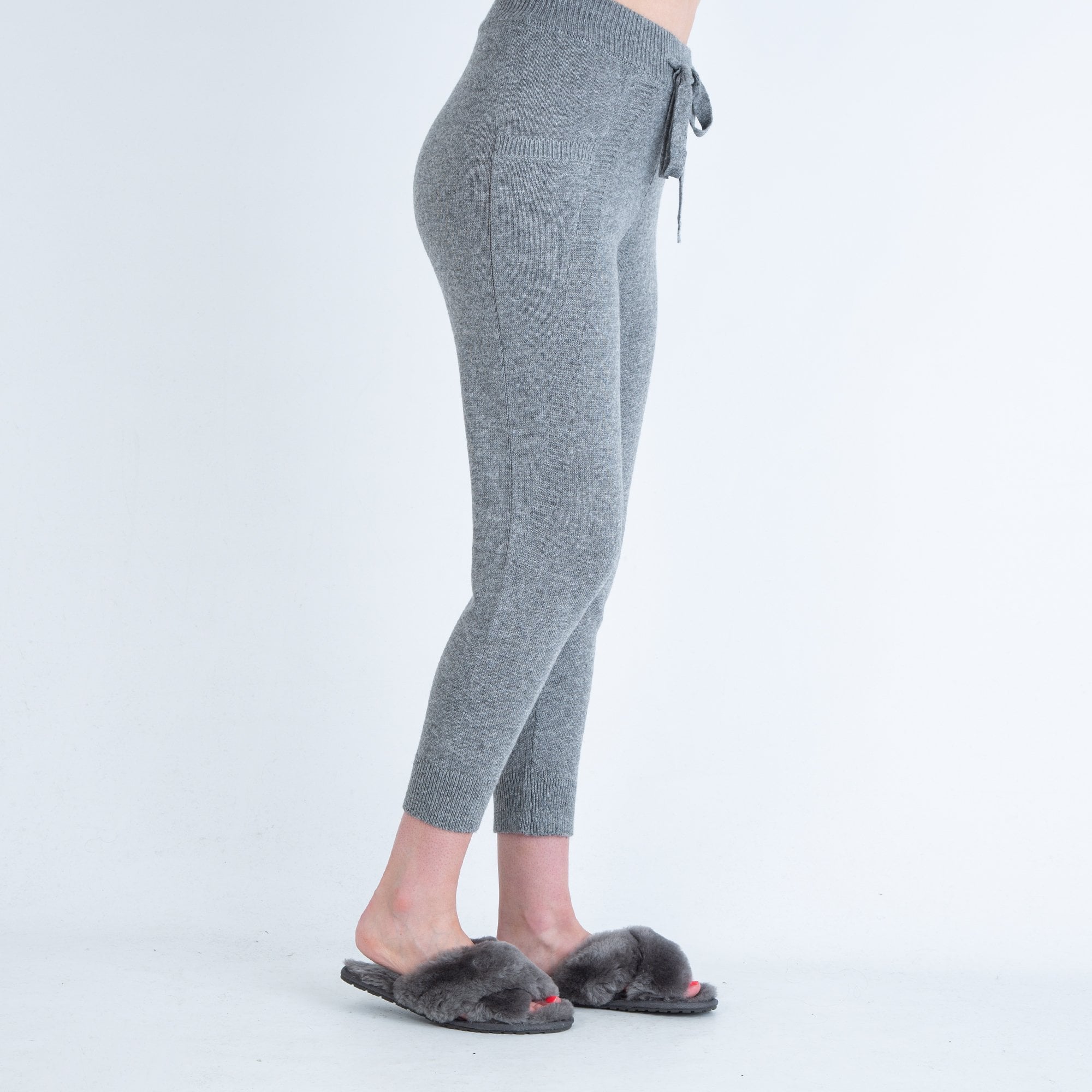 Mac Tie Waist Cashmere Joggers Grey 043m