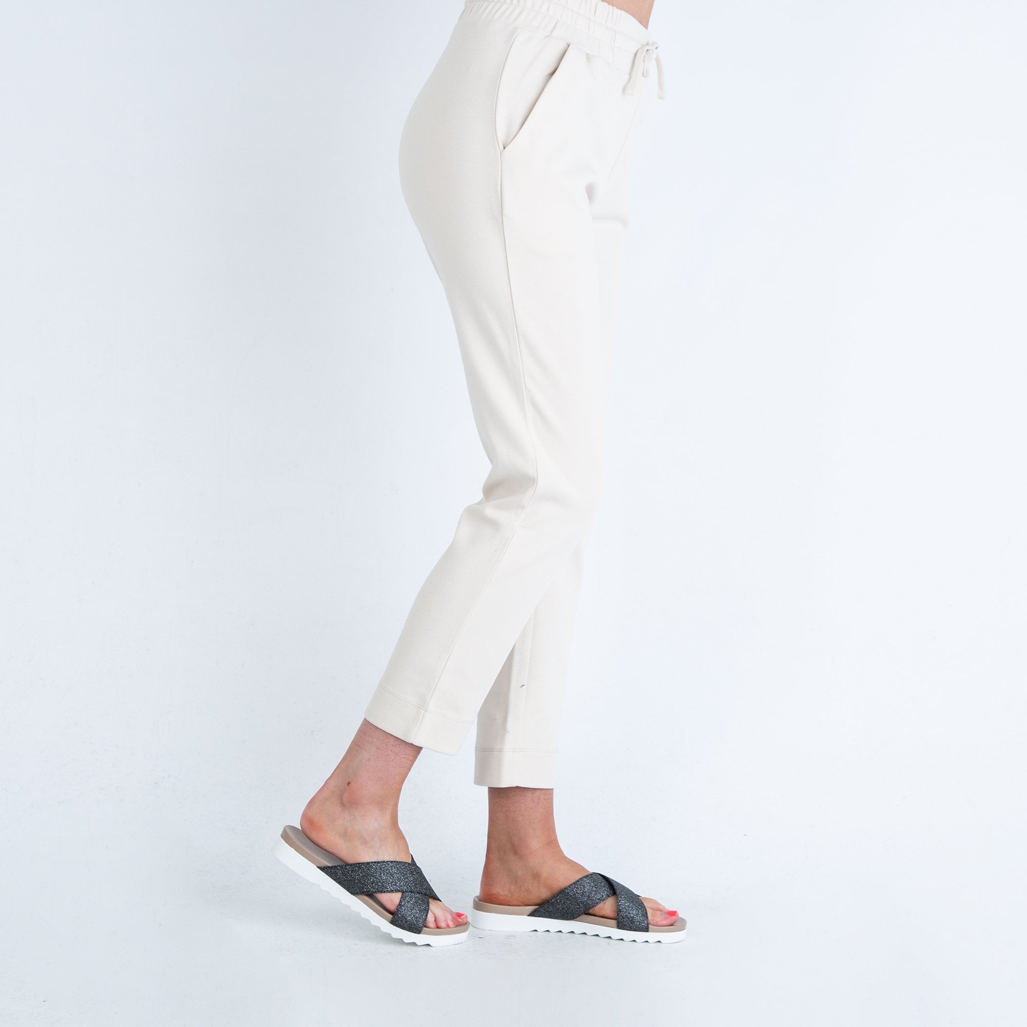 Riani Tie Waist Sweatpant Vanilla