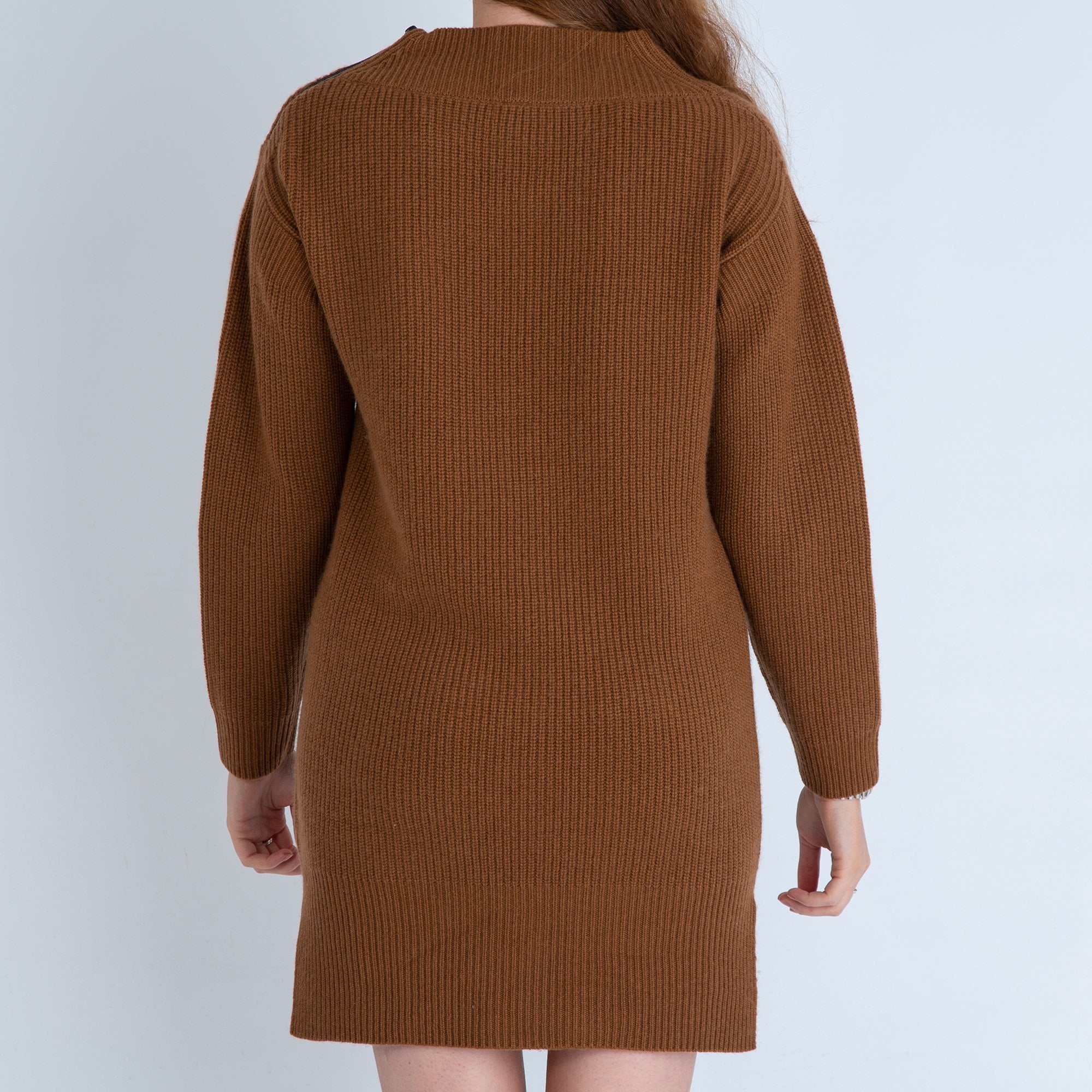 Marc Cain Ribbed Knitted Jumper Dress Ginger
