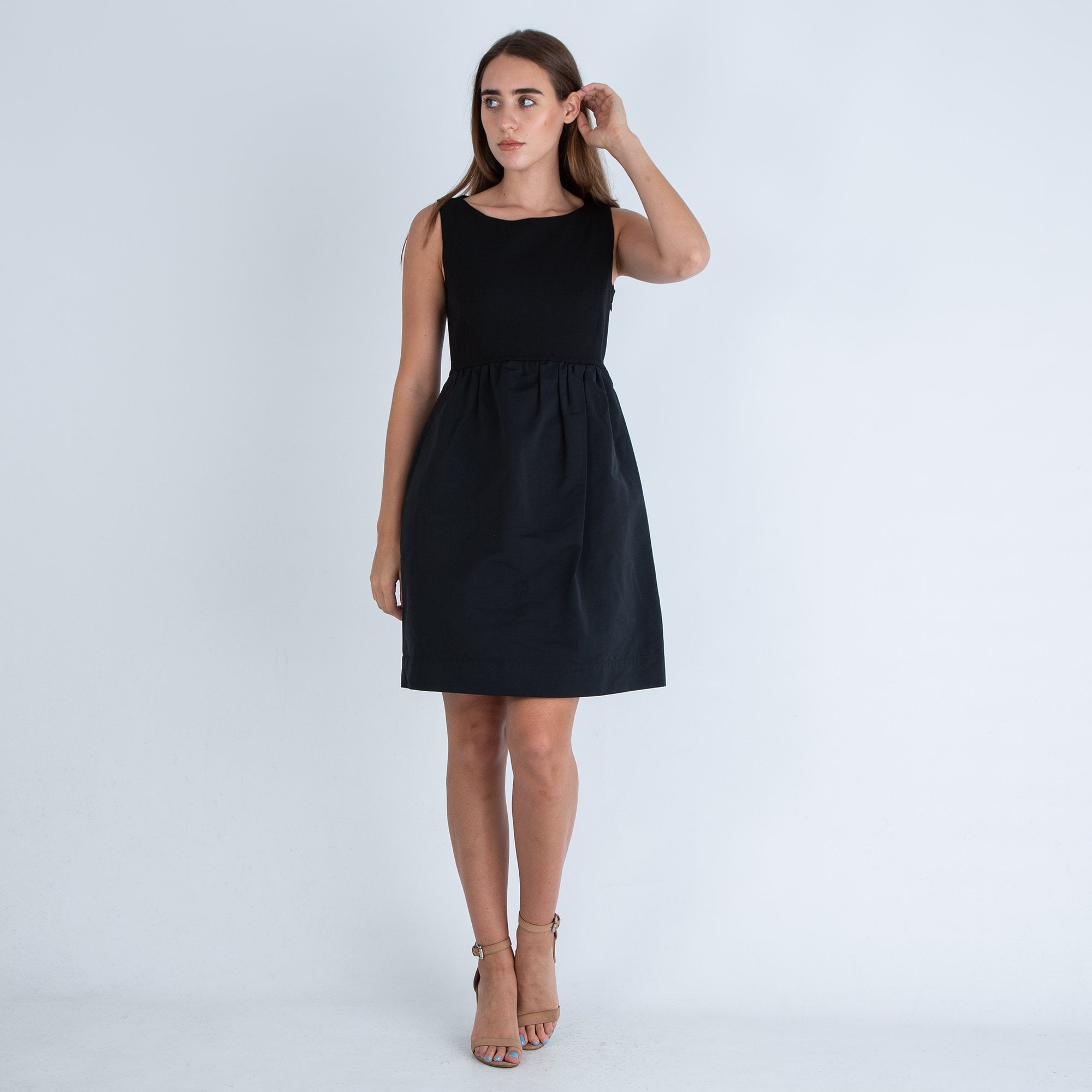 Weekend By Maxmara Round Neck Sleeveless Bubble Dress Black