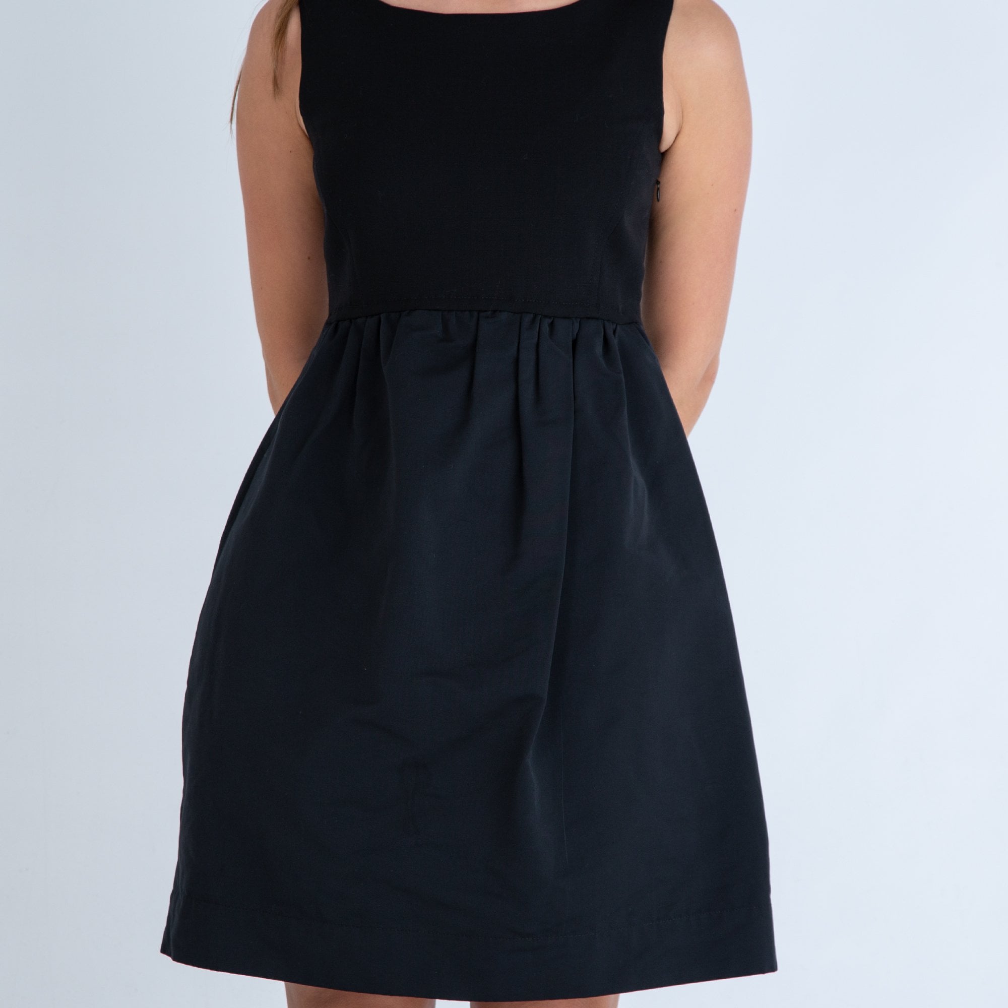 Weekend By Maxmara Round Neck Sleeveless Bubble Dress Black