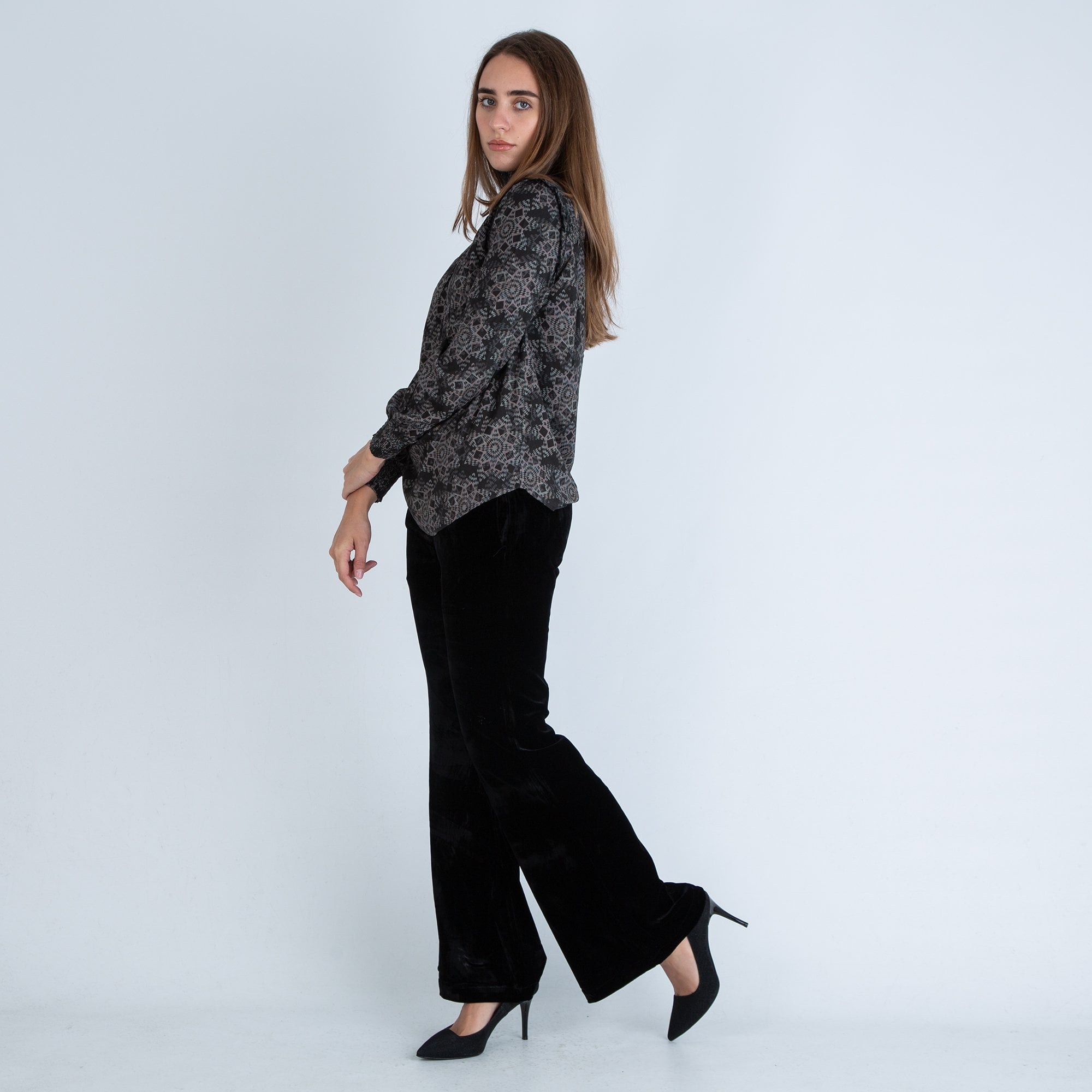 Dea Kudibal Eva Blouse With Elasticated Neck Army Green