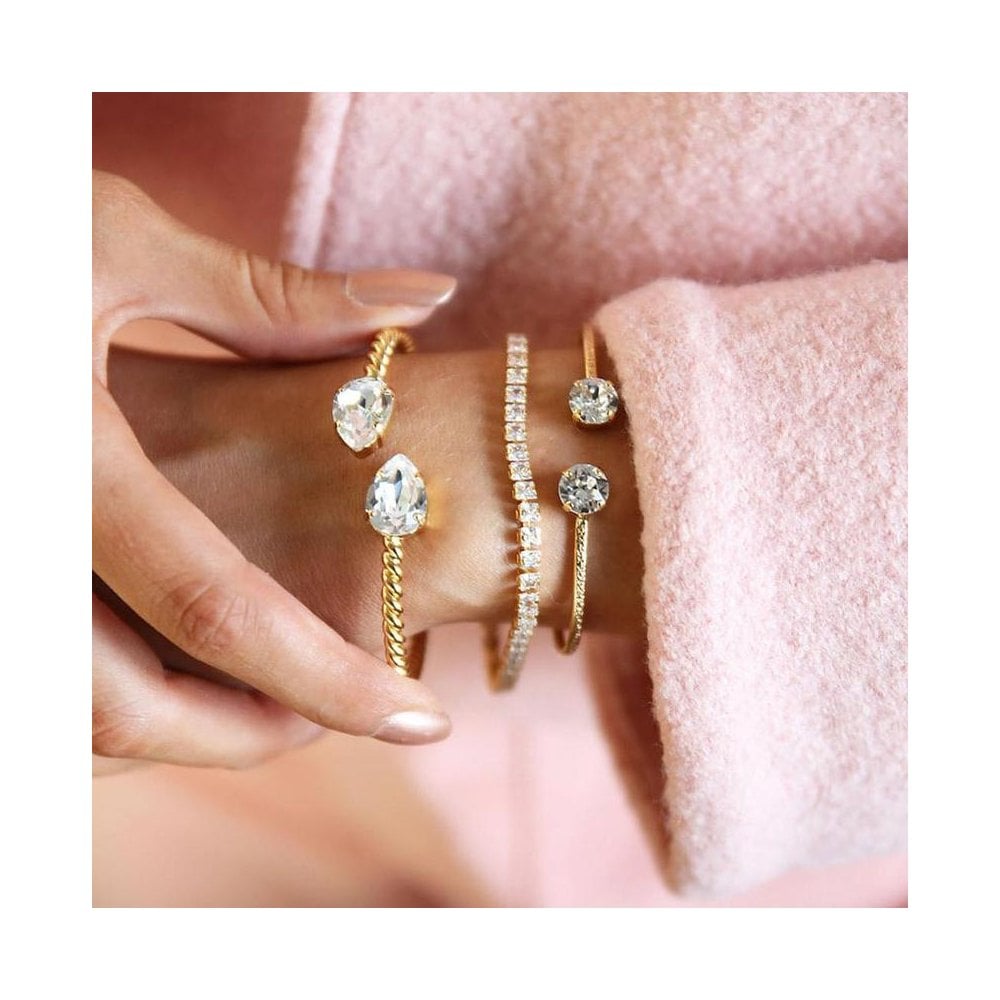 Caroline Svedbom Zara Gold Plated Tennis Bracelet Crystal/gold