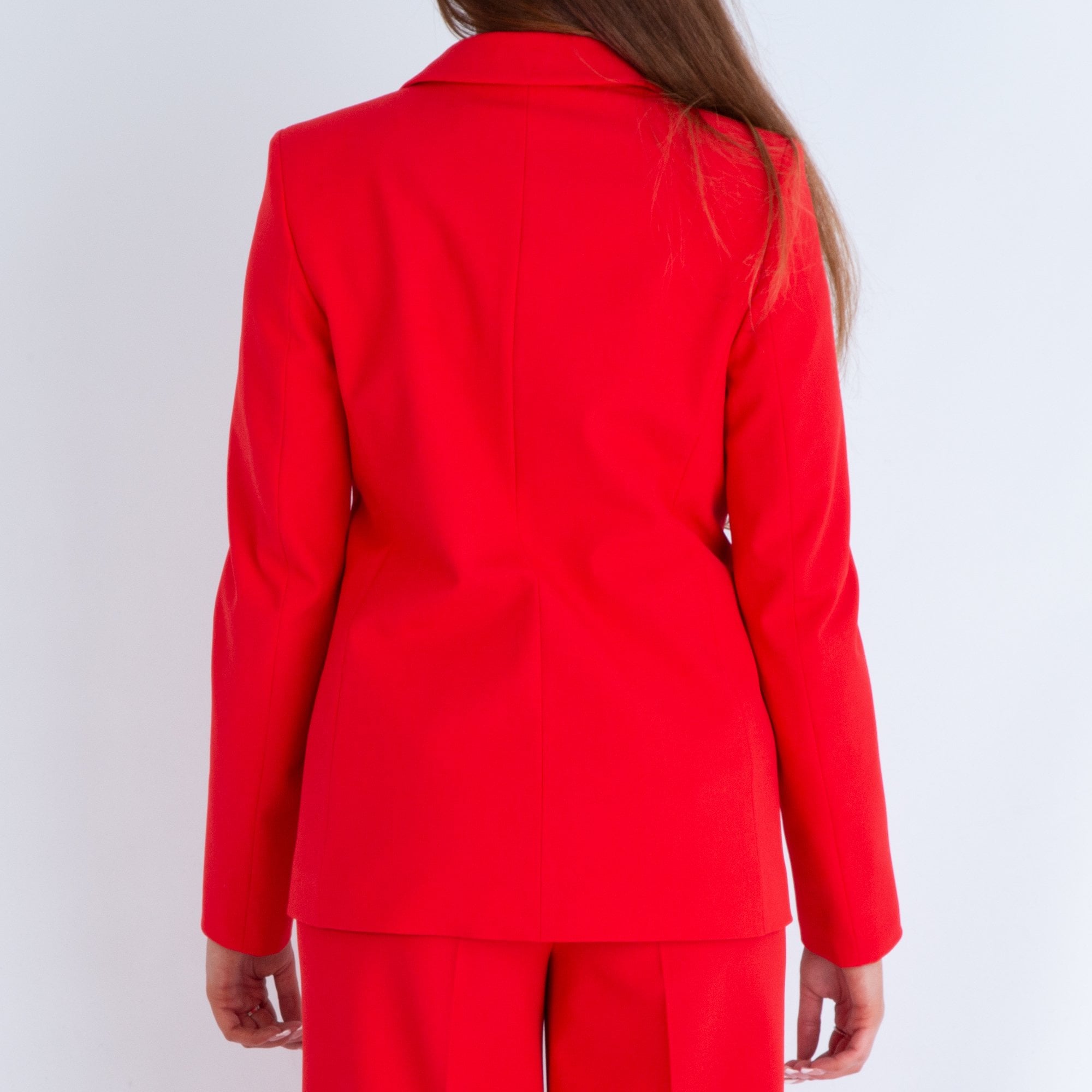 Luisa Cerano Single Breasted Smart Jacket To Match Trouser Red