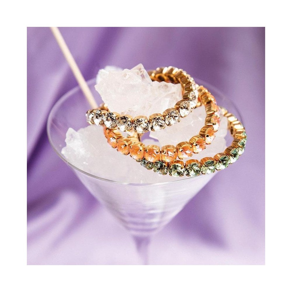 Caroline Svedbom Gia Gold Plated Crystal Stud Bracelet Crystal/gold