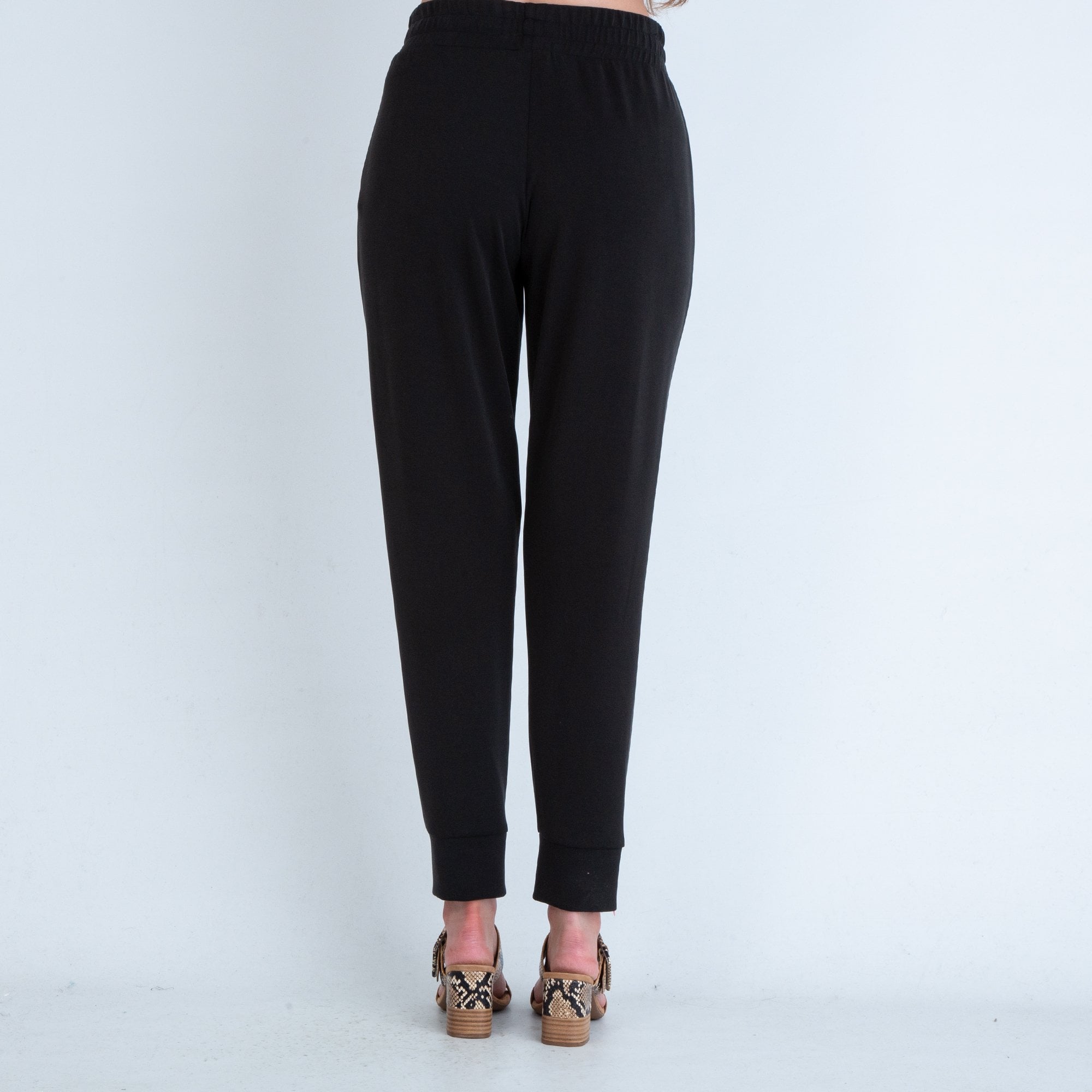 Just White Modal Jersey Tracksuit Pant Black