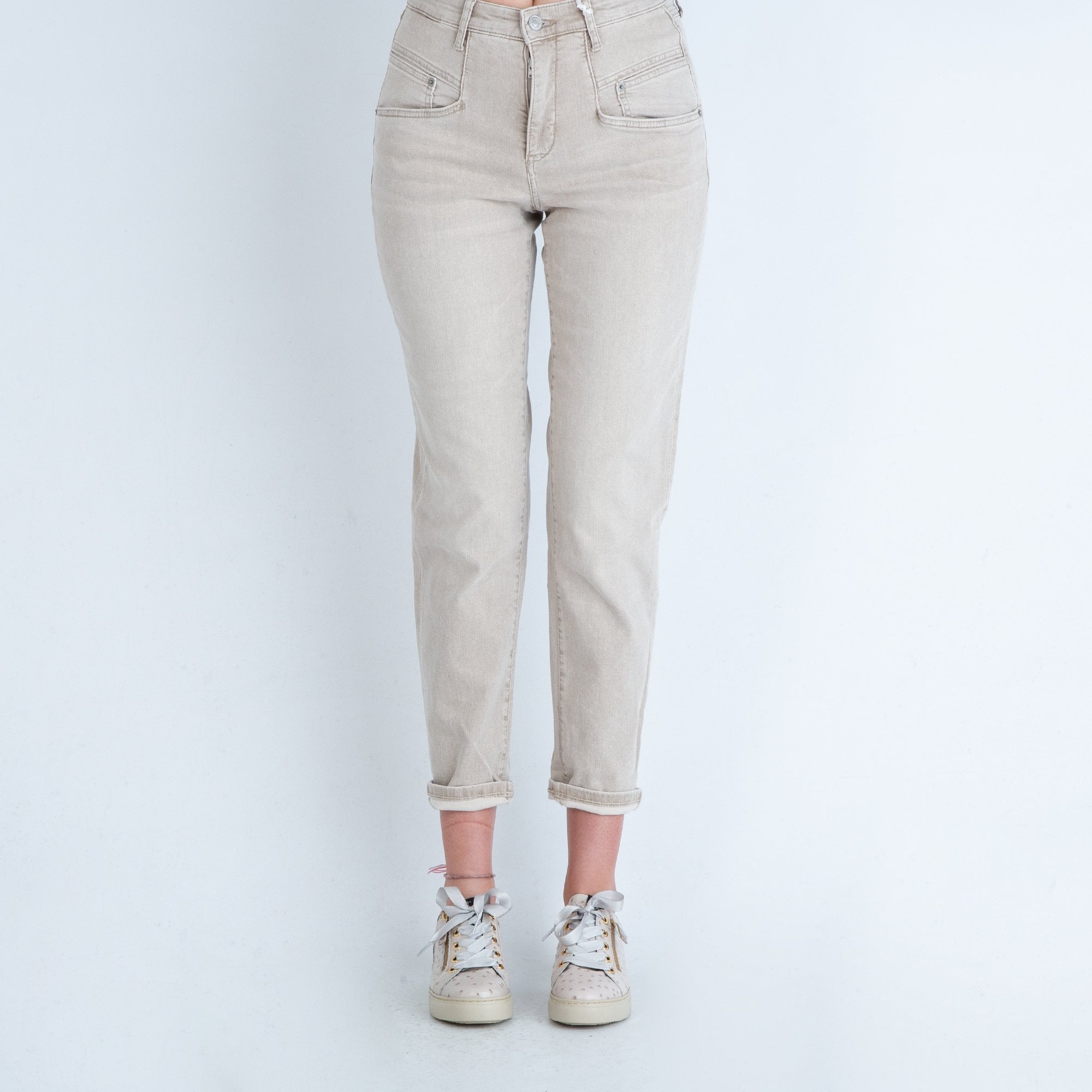 Mac High Waist Carrot Shaped Jean Sand D035 26L